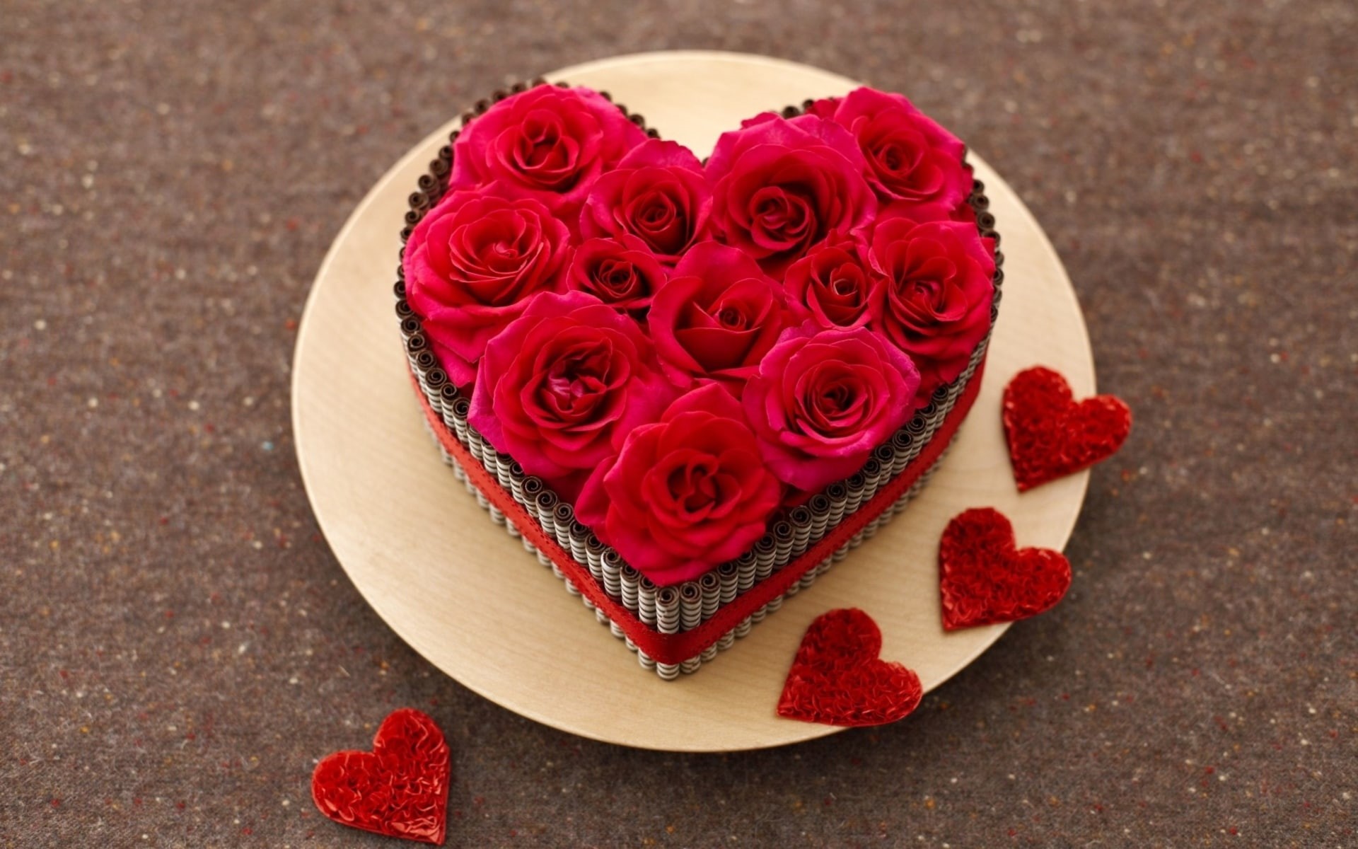 valentine 039 s, red, hearts, mood, 1080P, day, roses, bokeh, flowers, HD Wallpaper