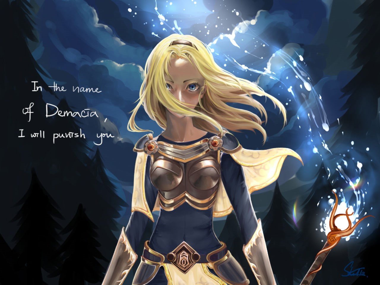 Magician, Staff, League Of Legends, Video Game, Blonde, Magic, 720P, Lux (League Of Legends), Statement, Armor, HD Wallpaper