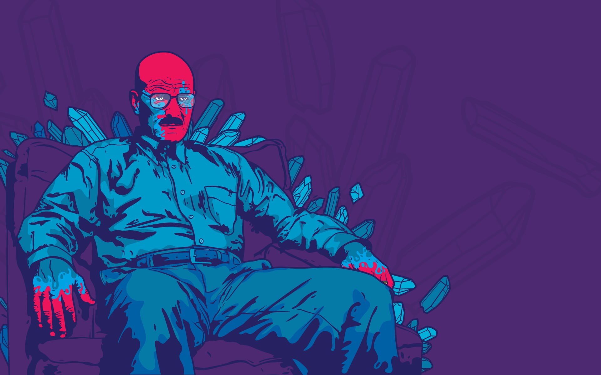 adult, red, portrait, cold temperature, abstract, evil, chair, looking at camera, front view, 1080P, spooky, computer Graphic, human Face, vector, clip, HD Wallpaper