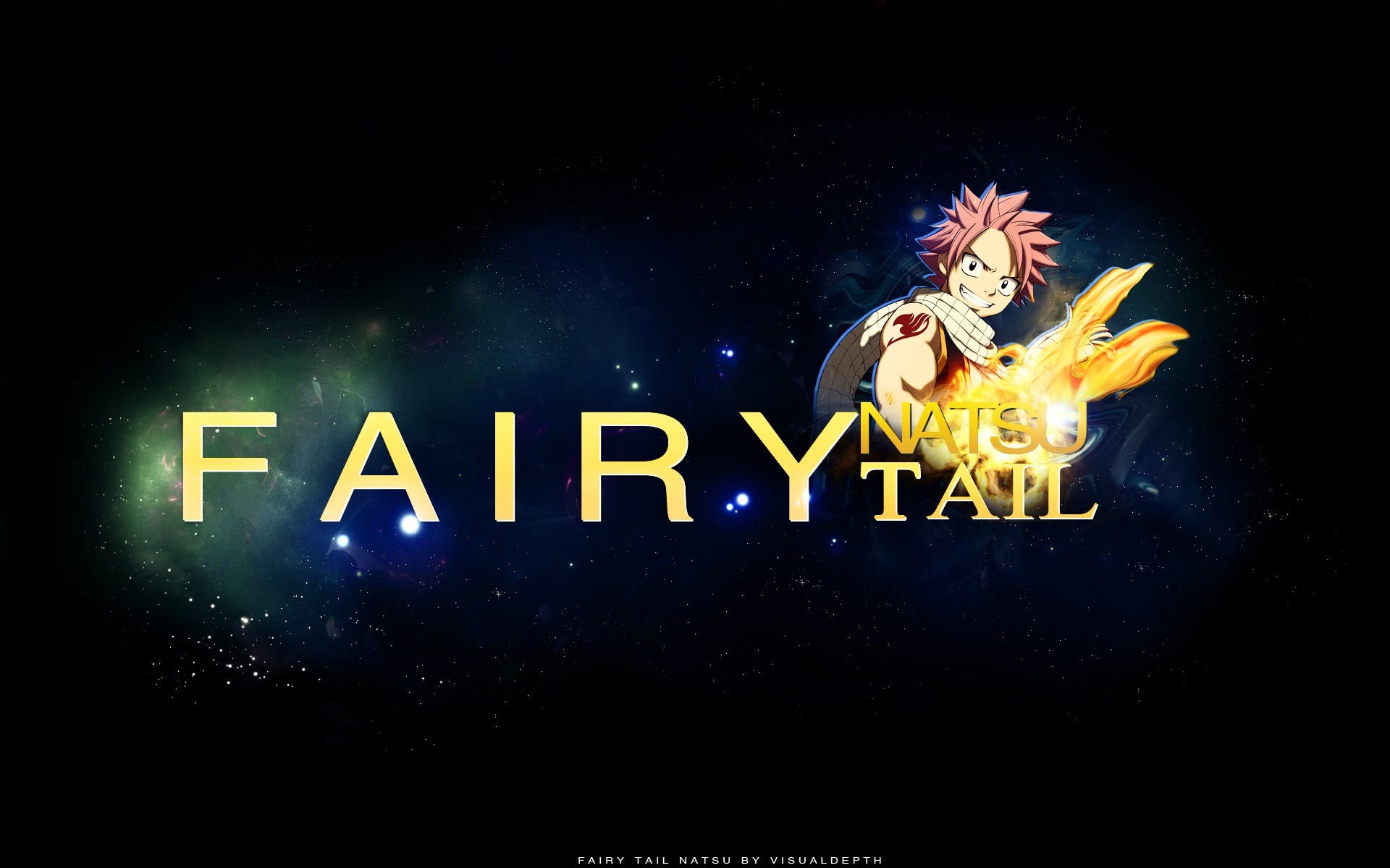 illuminated, no people, representation, western script, aggression, outdoors, illustration, Dragneel Natsu, yellow, Fairy Tail, studio shot, capital letter, HD Wallpaper
