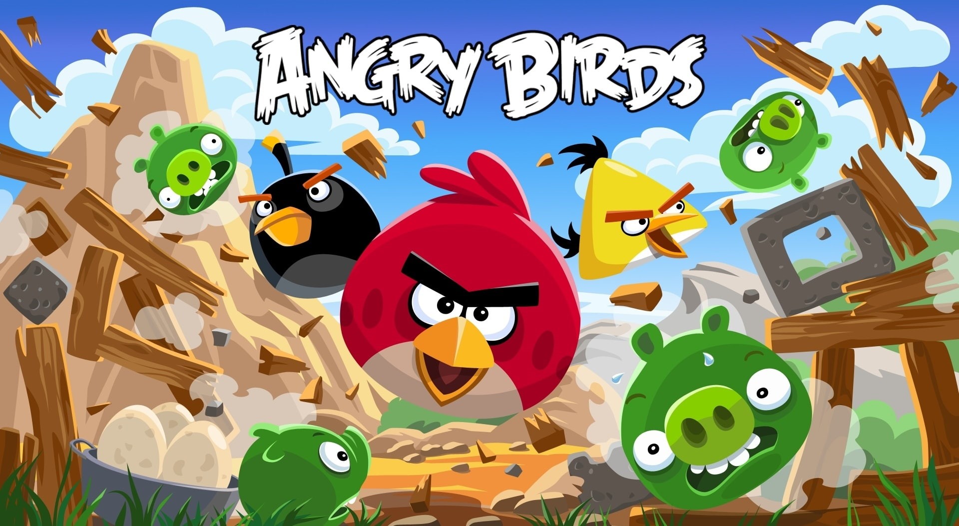 mammal, nature, inflatable, multi colored, sign, Angry Birds, new version, no people, variation, large group of objects, new, creativity, communication, HD Wallpaper