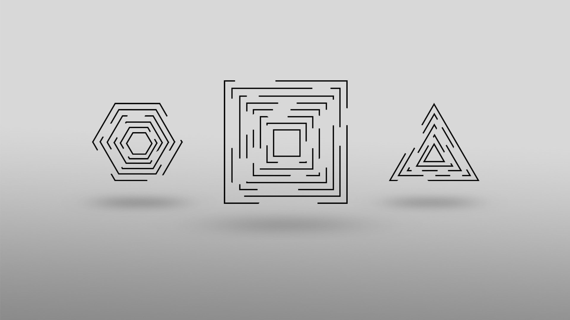 shape, 1080P, design, indoors, in a row, silhouette, art and craft, white color, creativity, minimalism, solution, drawing - art product, direction, no people, HD Wallpaper