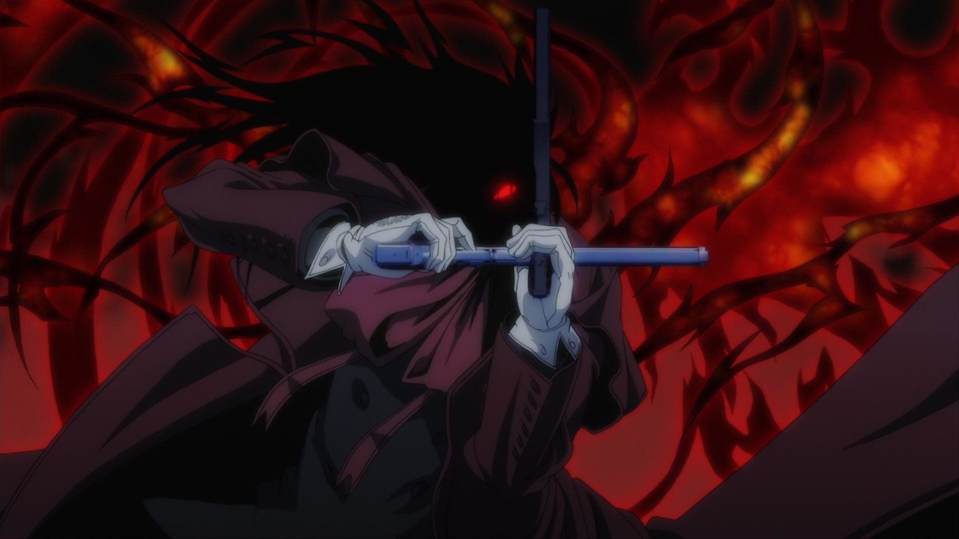 indoors, ribbon - sewing item, motion, clothing, close-up, Hellsing, adult, human body part, studio shot, Alucard (Hellsing), night, metal, 1080P, ribbon, HD Wallpaper