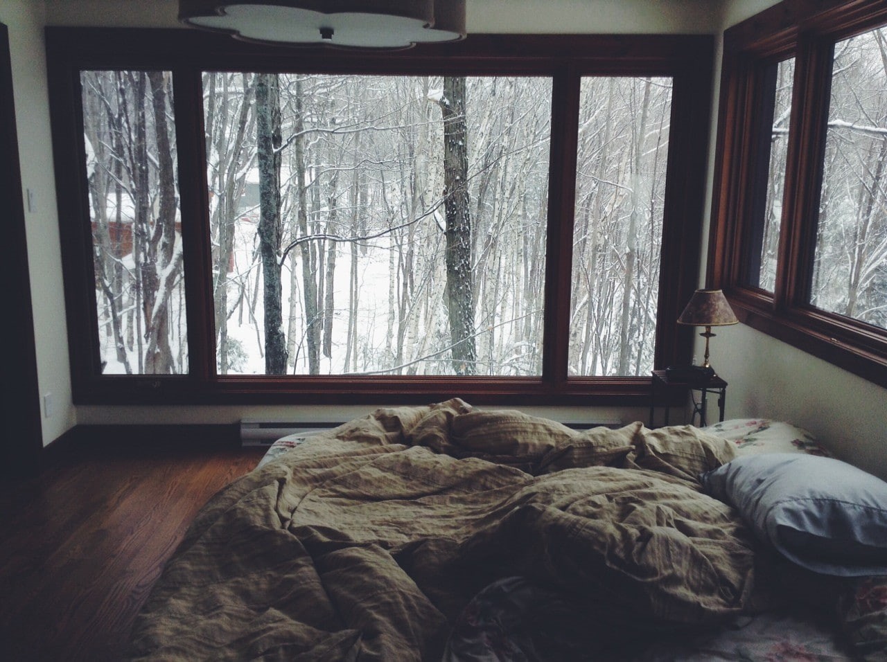 snow, bedroom, 720P, bed, HD Wallpaper