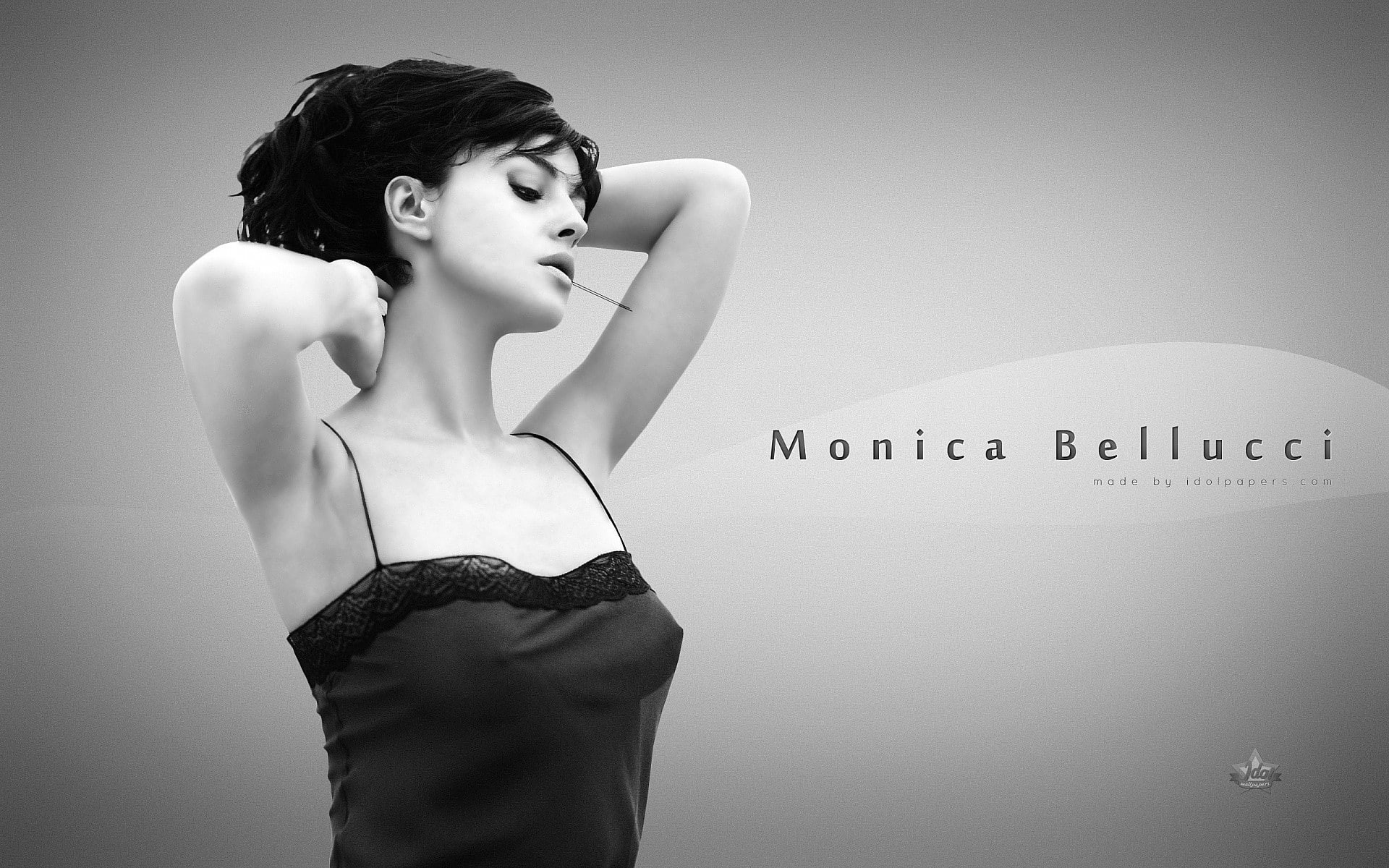 bellucci, monochrome, hd, greyscale, x, monica, art, hot, 1080P, people, Monica bellucci, girls, HD Wallpaper