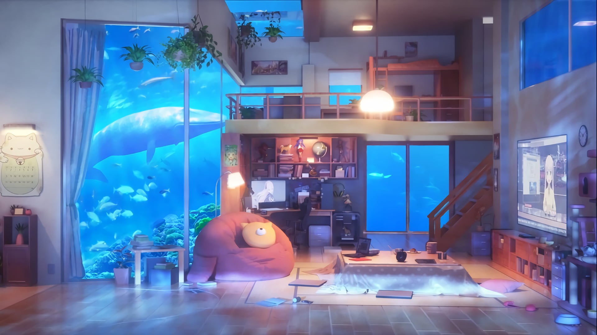1080P, Original, Anime, Living Room, HD Wallpaper