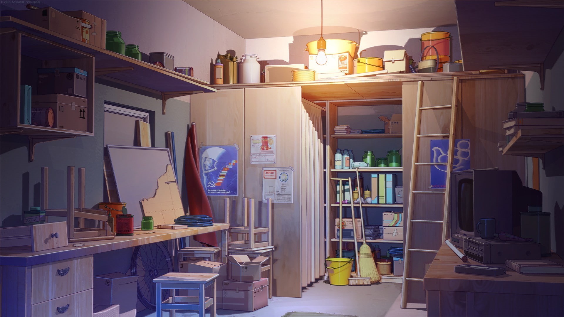 anime, 1080P, room, HD Wallpaper