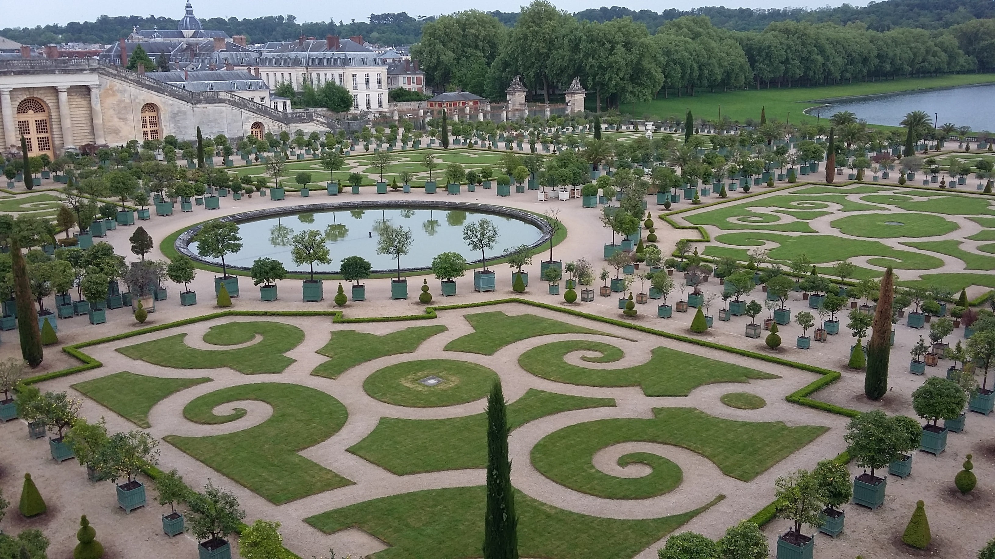 day, water, lawn, ornamental garden, built structure, formal garden, grass, travel destinations, hedge, incidental people, 2K, building exterior, architecture, HD Wallpaper
