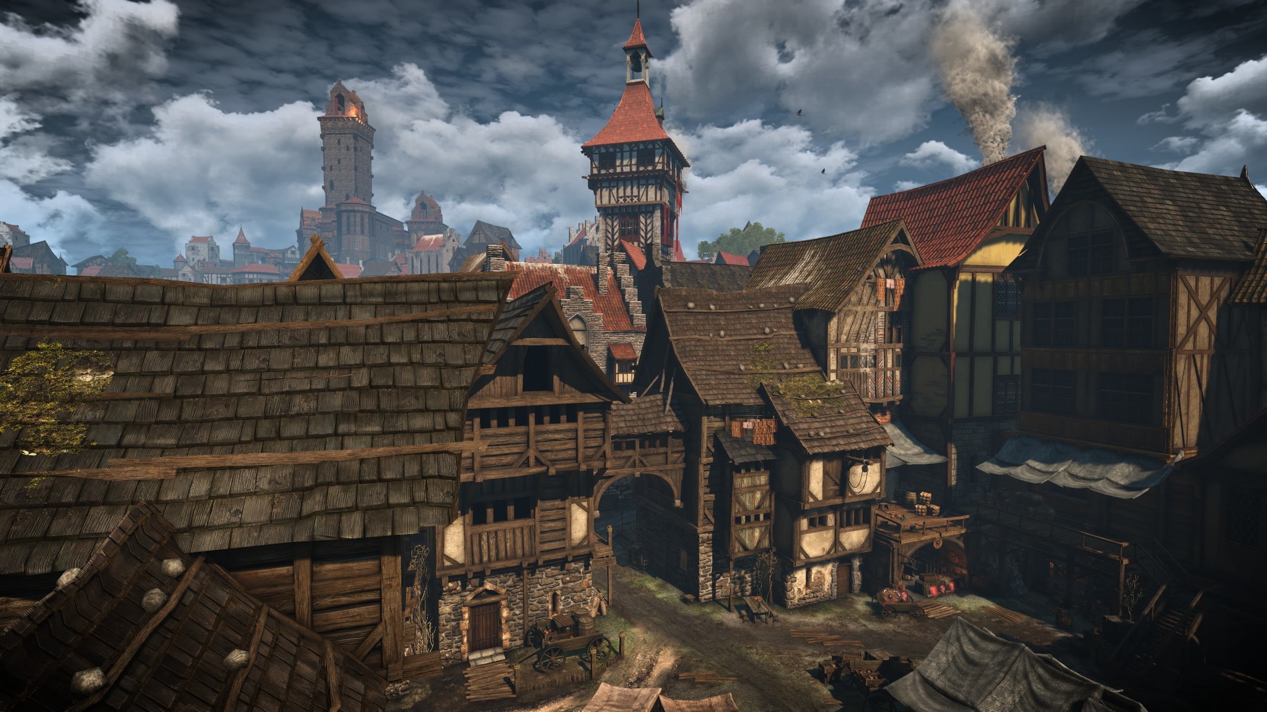 travel destinations, outdoors, built structure, building exterior, The Witcher, spirituality, The Witcher 3: Wild Hunt, place of worship, cloud - sky, HD Wallpaper