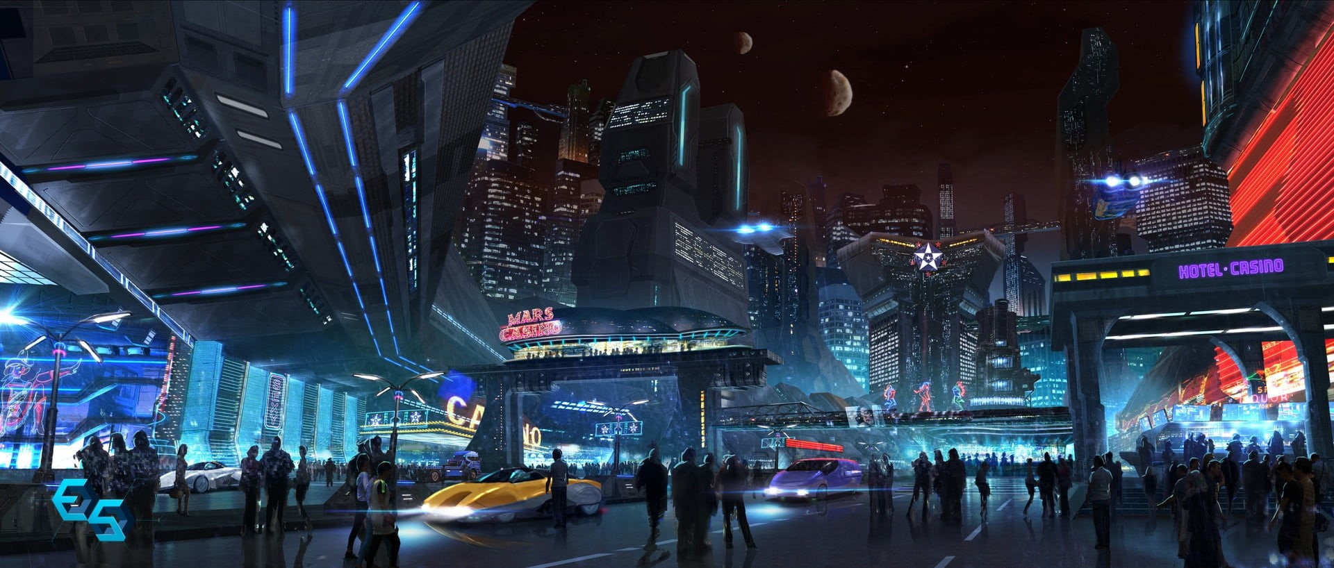 travel, real people, building, crowd, street, transportation, skyscraper, 1080P, cityscape, outdoors, city, town, nightlife, futuristic, financial district, HD Wallpaper