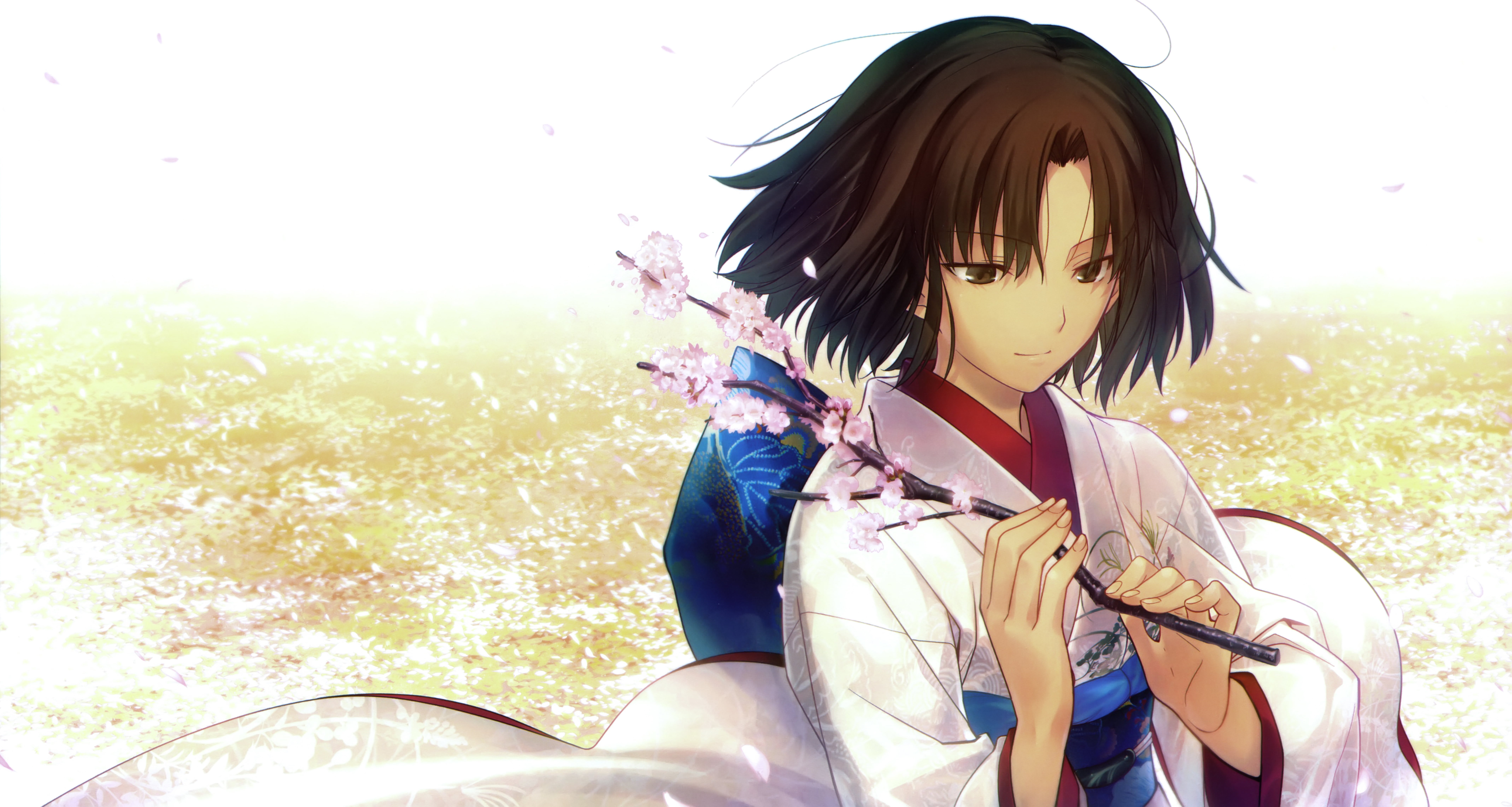 casual clothing, anime girls, holding, front view, sky, Kara no Kyoukai, Ryougi Shiki, day, leisure activity, real people, outdoors, hairstyle, one person, HD Wallpaper