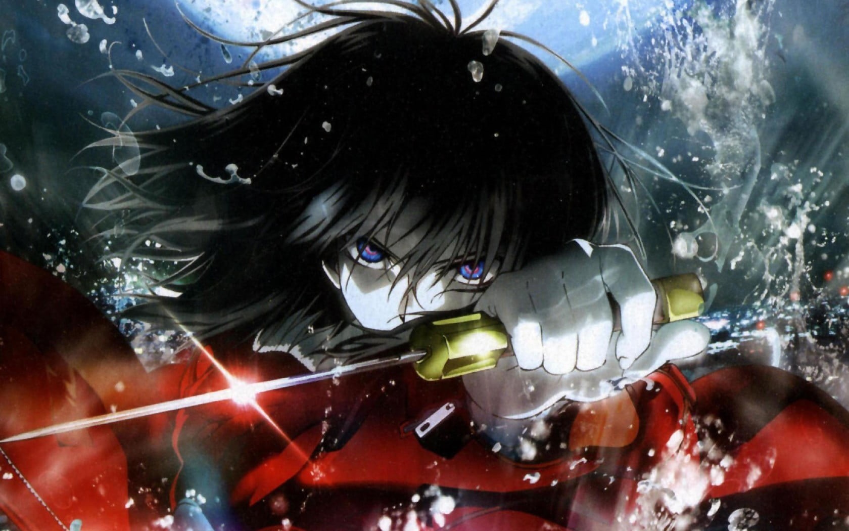 nature, males, motion, sport, emotion, Ryougi Shiki, front view, looking at camera, childhood, indoors, anime, Kara no Kyoukai, close-up, child, portrait, HD Wallpaper
