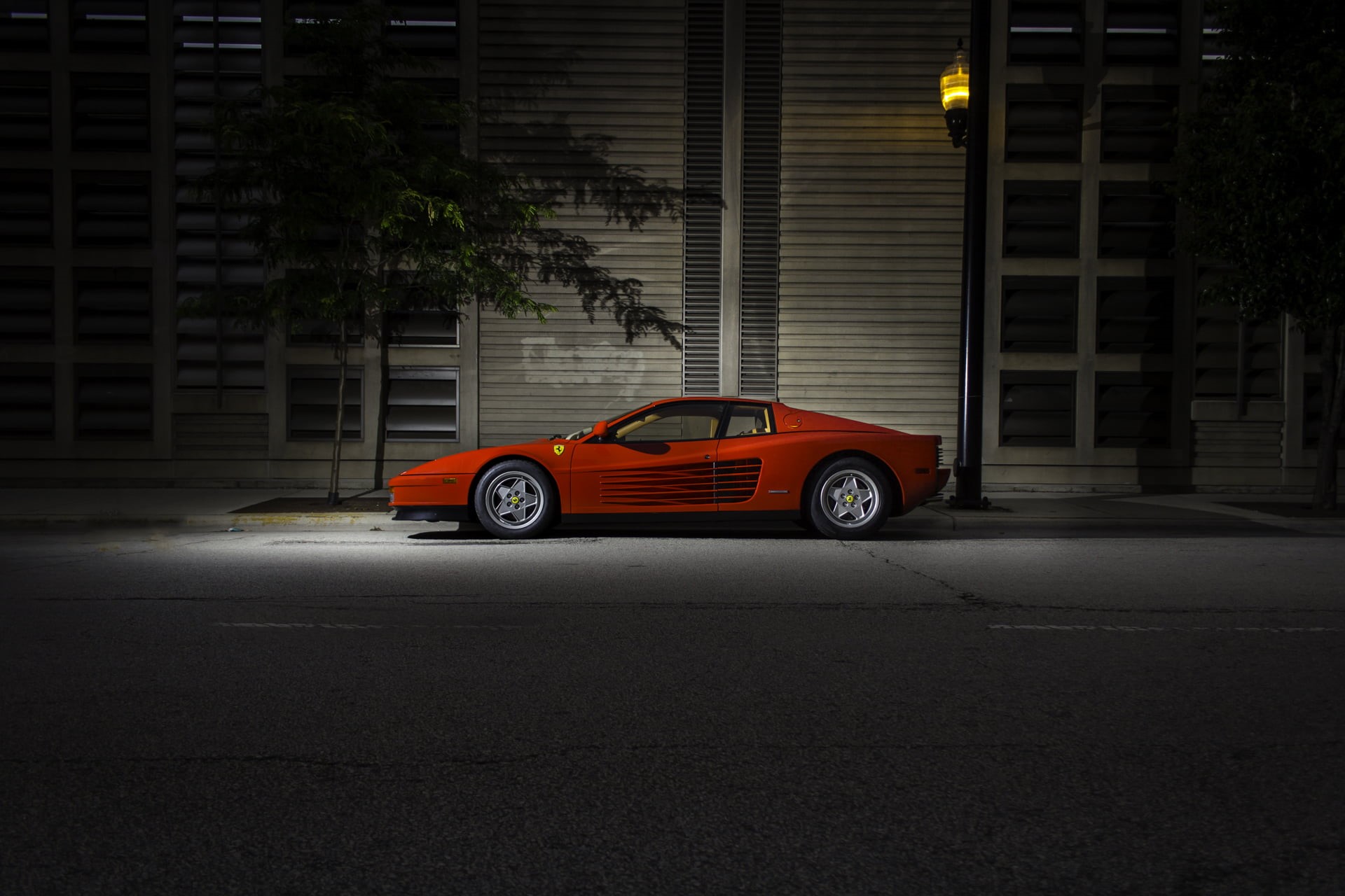 supercar, testarossa, city, urban Scene, built structure, shock Absorber, ferrari, reflection, building exterior, front View, no People, f110, chrome, mode of Transport, HD Wallpaper