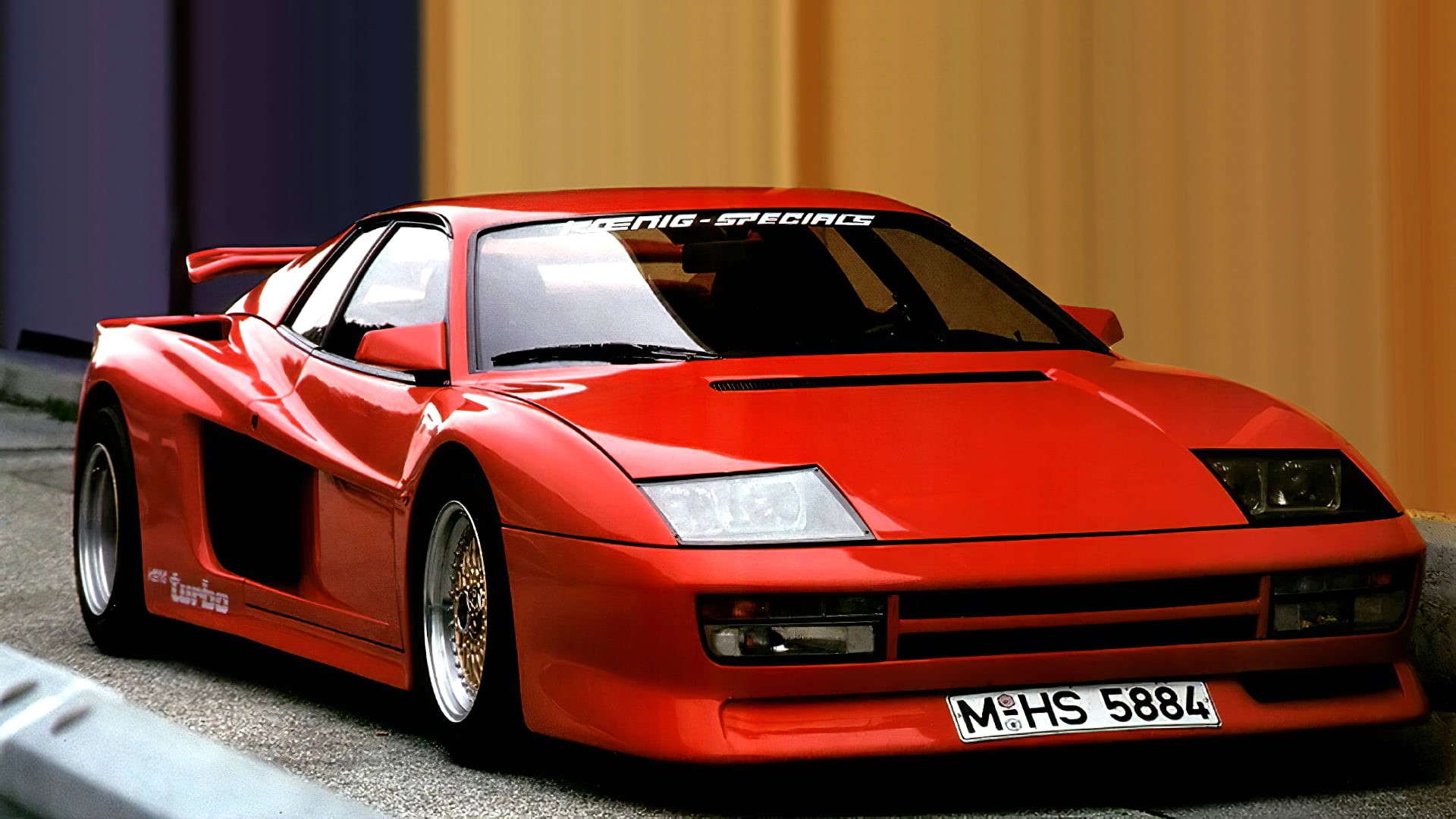Ferrari Testarossa, Koenig Specials, red cars, 80s cars, 1080P, italian cars, tuning, HD Wallpaper