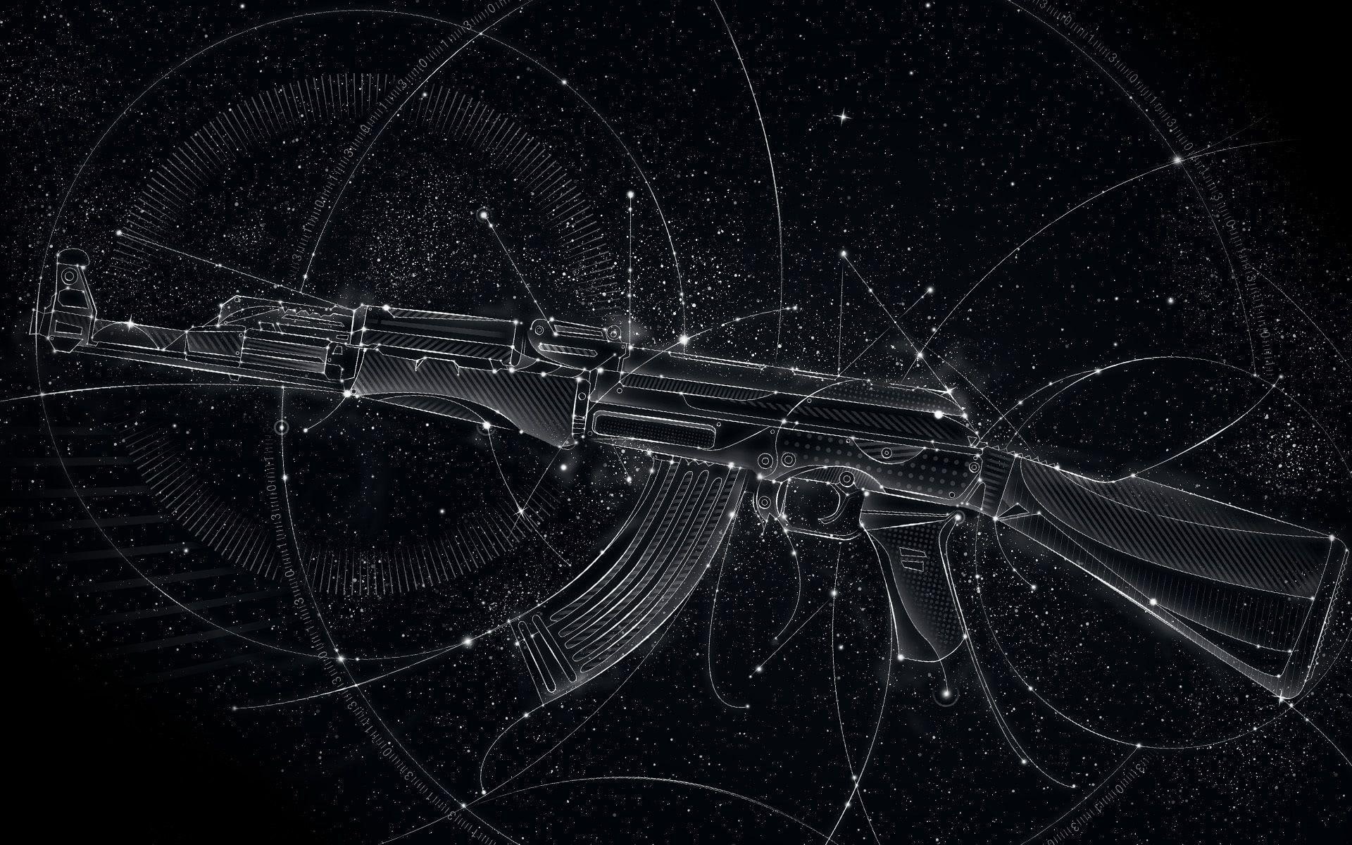 1920x1200, ak, digital art, assault, rifle, ak-47, 1080P, weapon, kalashnikov, diagram, HD Wallpaper