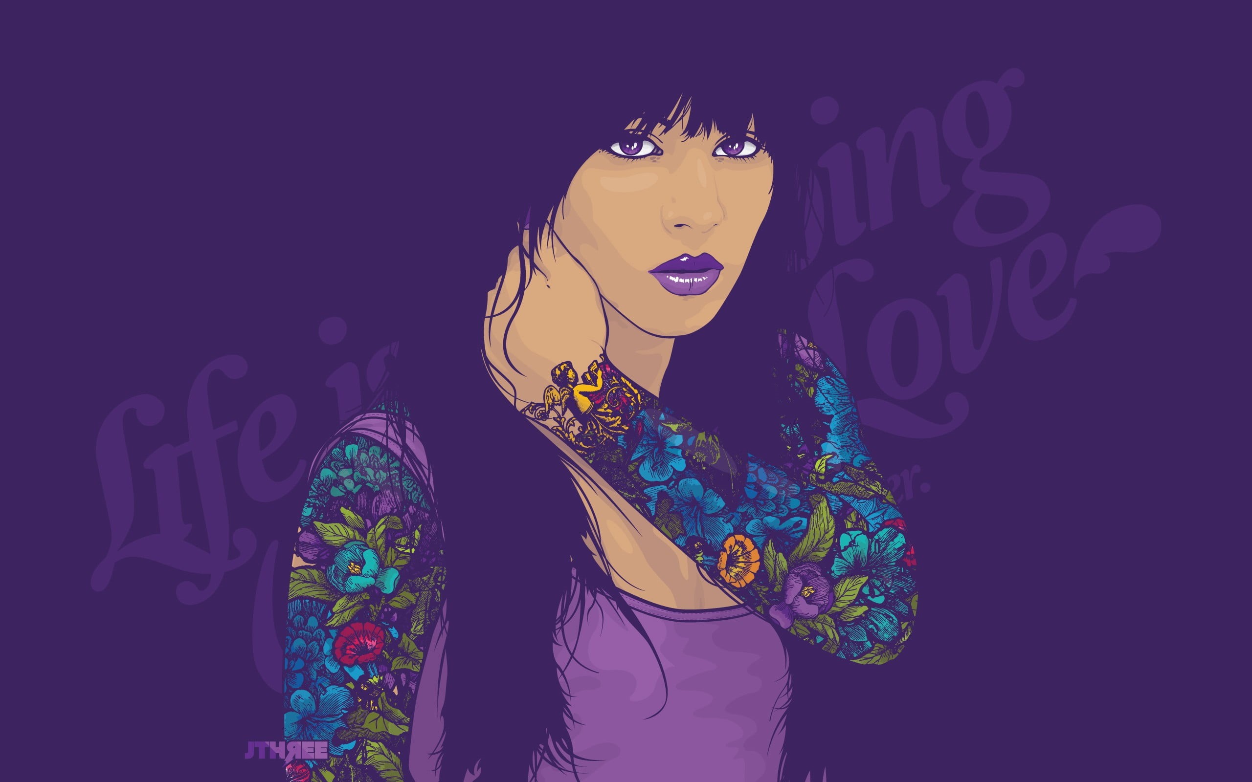 western script, wall - building feature, text, young women, young adult, one person, night, Jared Nickerson, hairstyle, casual clothing, pattern, tattoo, HD Wallpaper