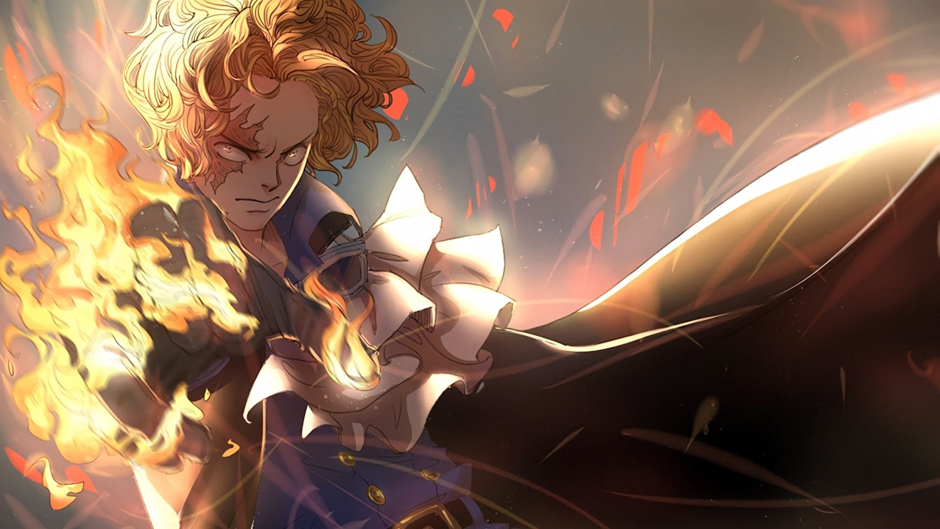 nature, no people, destruction, animal wildlife, human representation, Blonde, Anime, female likeness, representation, Fire, Angry, art and craft, bone, HD Wallpaper
