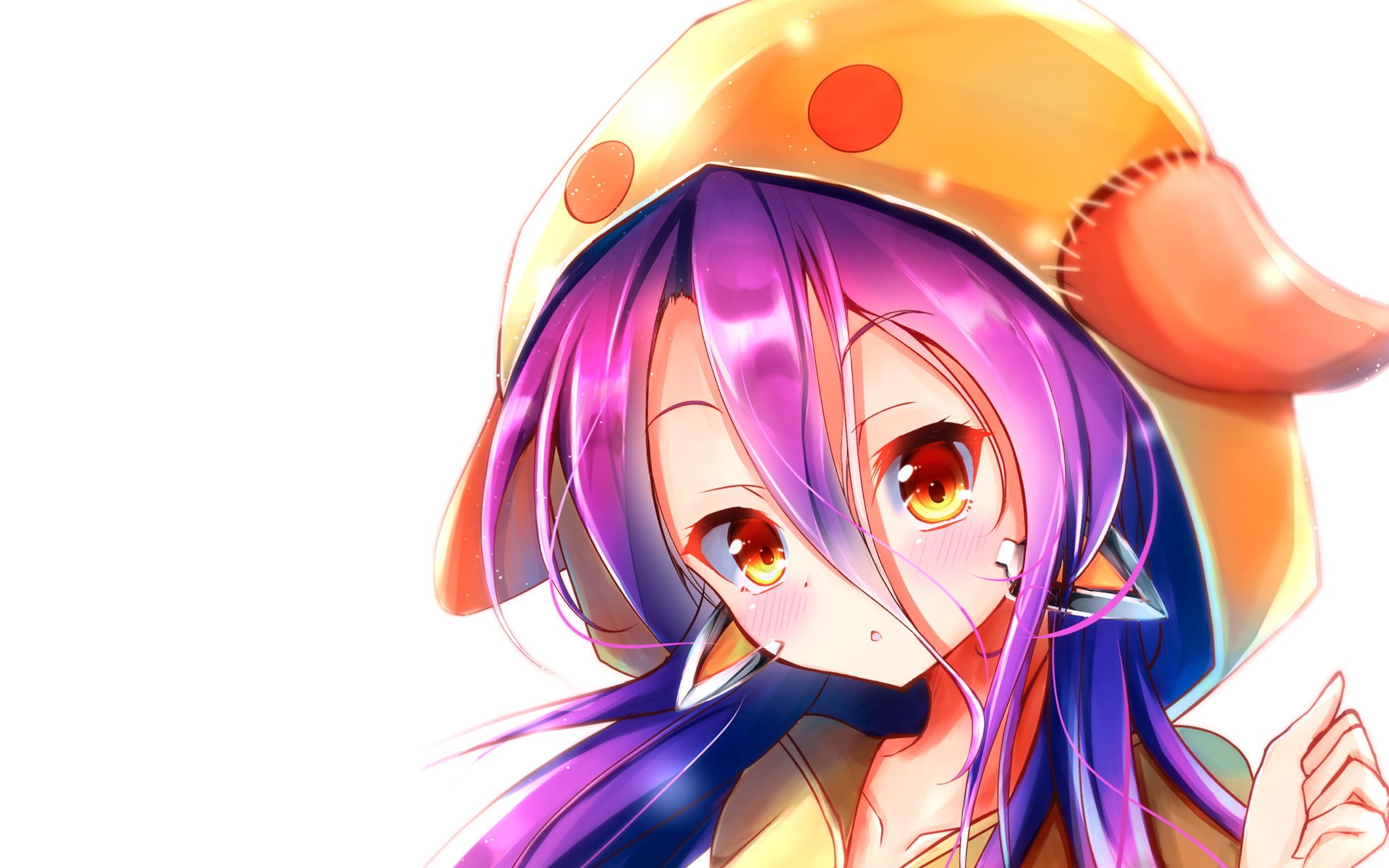Anime, No Game No Life, women, studio shot, multi colored, 1080P, close-up, copy space, one person, representation, white background, real people, mask, HD Wallpaper