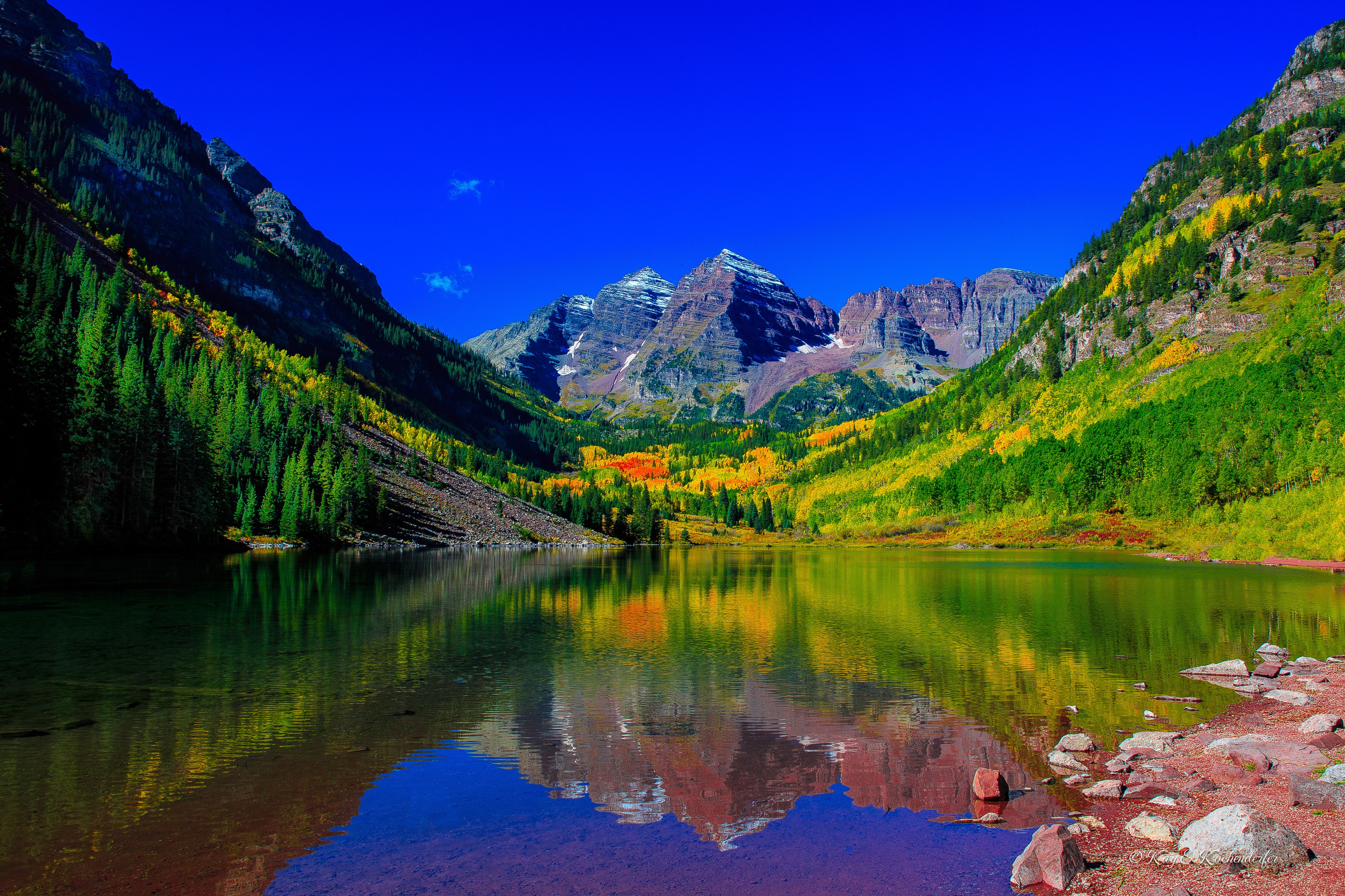 Colorado, Peaks, 5K, Maroon Bells, Elk Mountains, 4K, 5K, HD Wallpaper