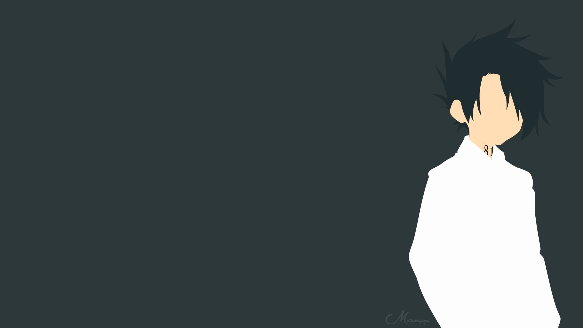 Ray (The Promised Neverland), 1080P, Vector, Anime, The Promised Neverland, Minimalist, HD Wallpaper