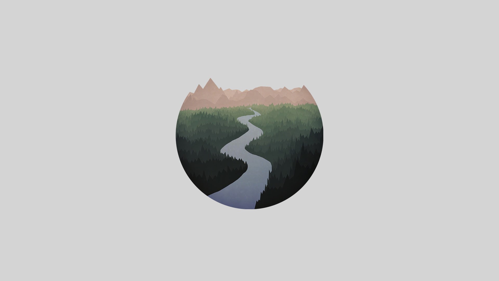 Minimalist, 1080P, Nature, River, Artistic, HD Wallpaper