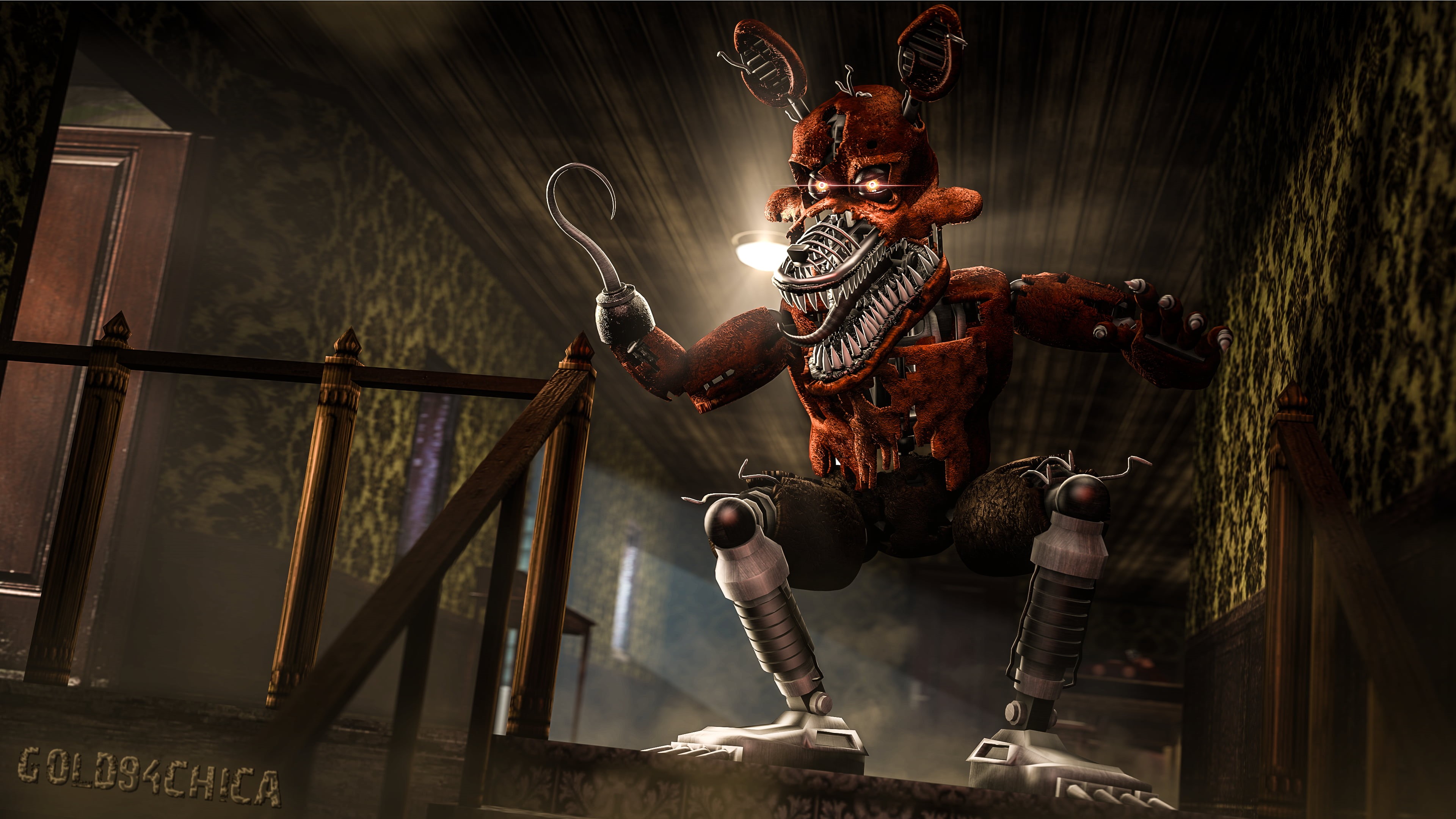 Five Nights at Freddys, 4K, Five Nights at Freddys 4, Foxy (Five Nights at Freddys), HD Wallpaper