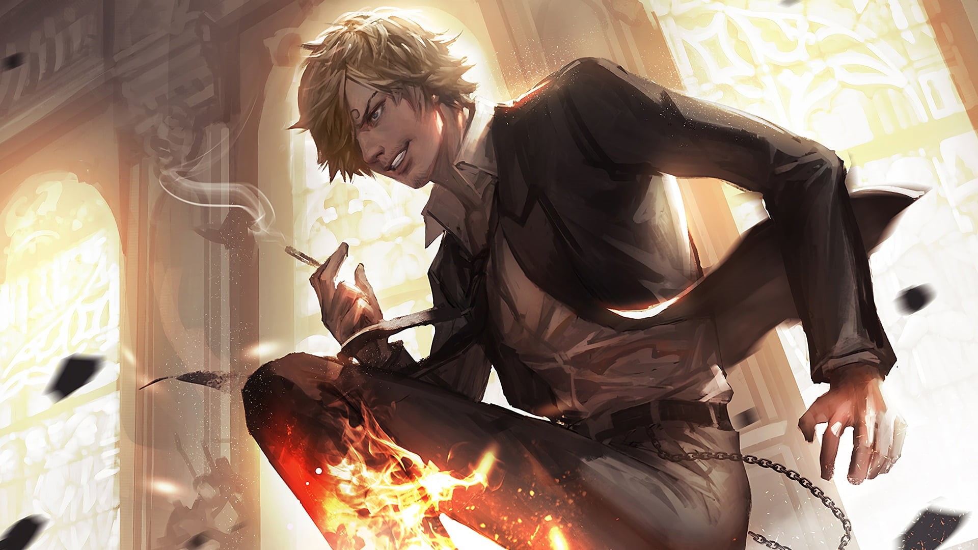 1080P, One Piece, Sanji (One Piece), HD Wallpaper