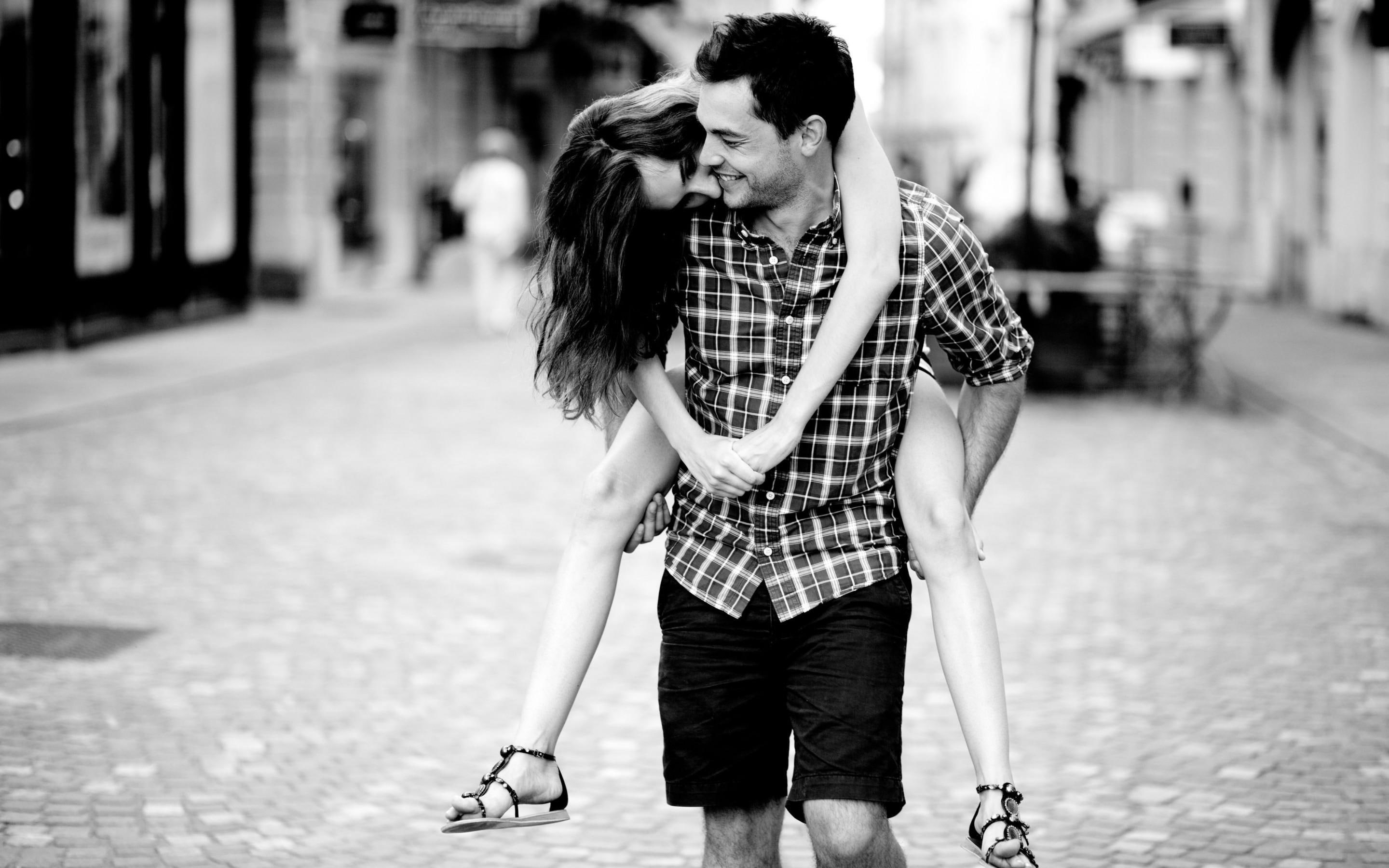 happy, 2K, street, happiness, love, couple, HD Wallpaper