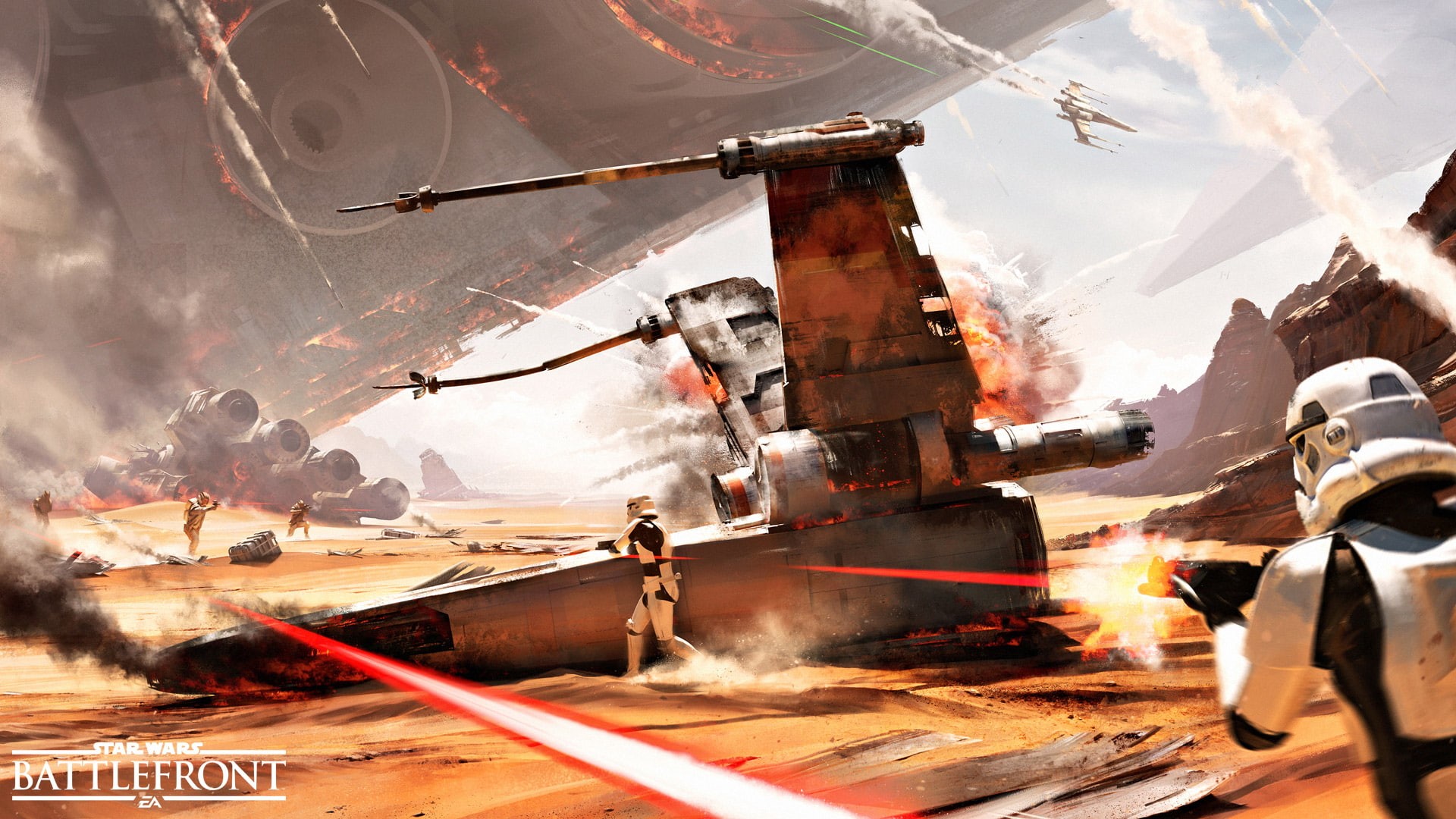Wars, 1080P, Star, Jakku, Battle, Battlefront, HD Wallpaper