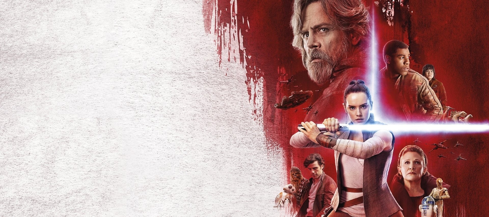 copy space, 1080P, BB-8, Porg (Star Wars), group of people, red, John Boyega, Luke Skywalker, wall, Kelly Marie Tran, Mark Hamill, people, outdoors, men, HD Wallpaper
