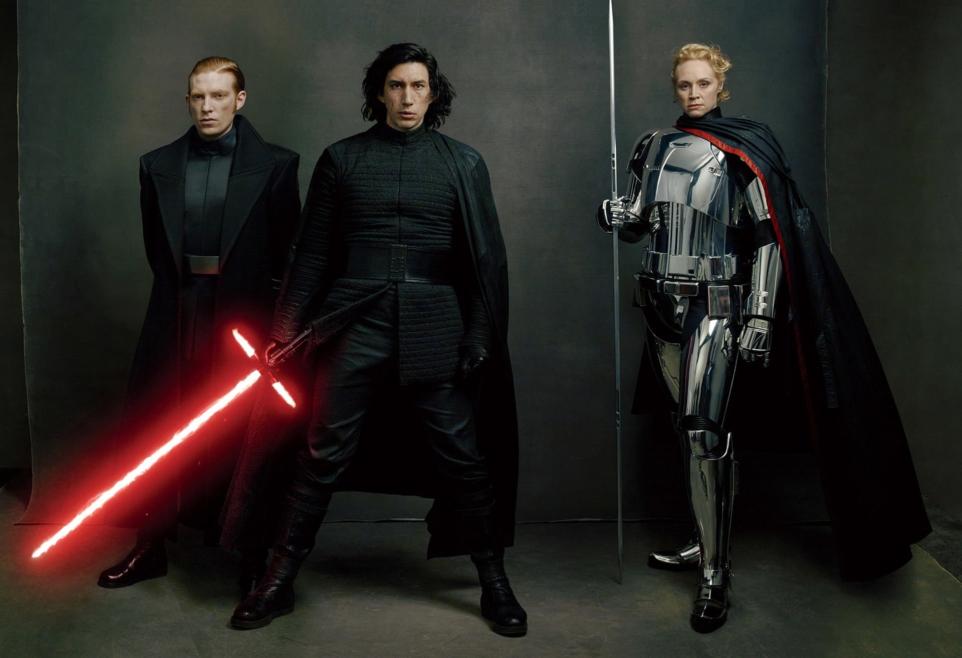 1080P, Kylo Ren, Star Wars, General Hux, people, men, Captain Phasma, security, serious, Star Wars: The Last Jedi, adult, young adult, portrait, mid adult, HD Wallpaper