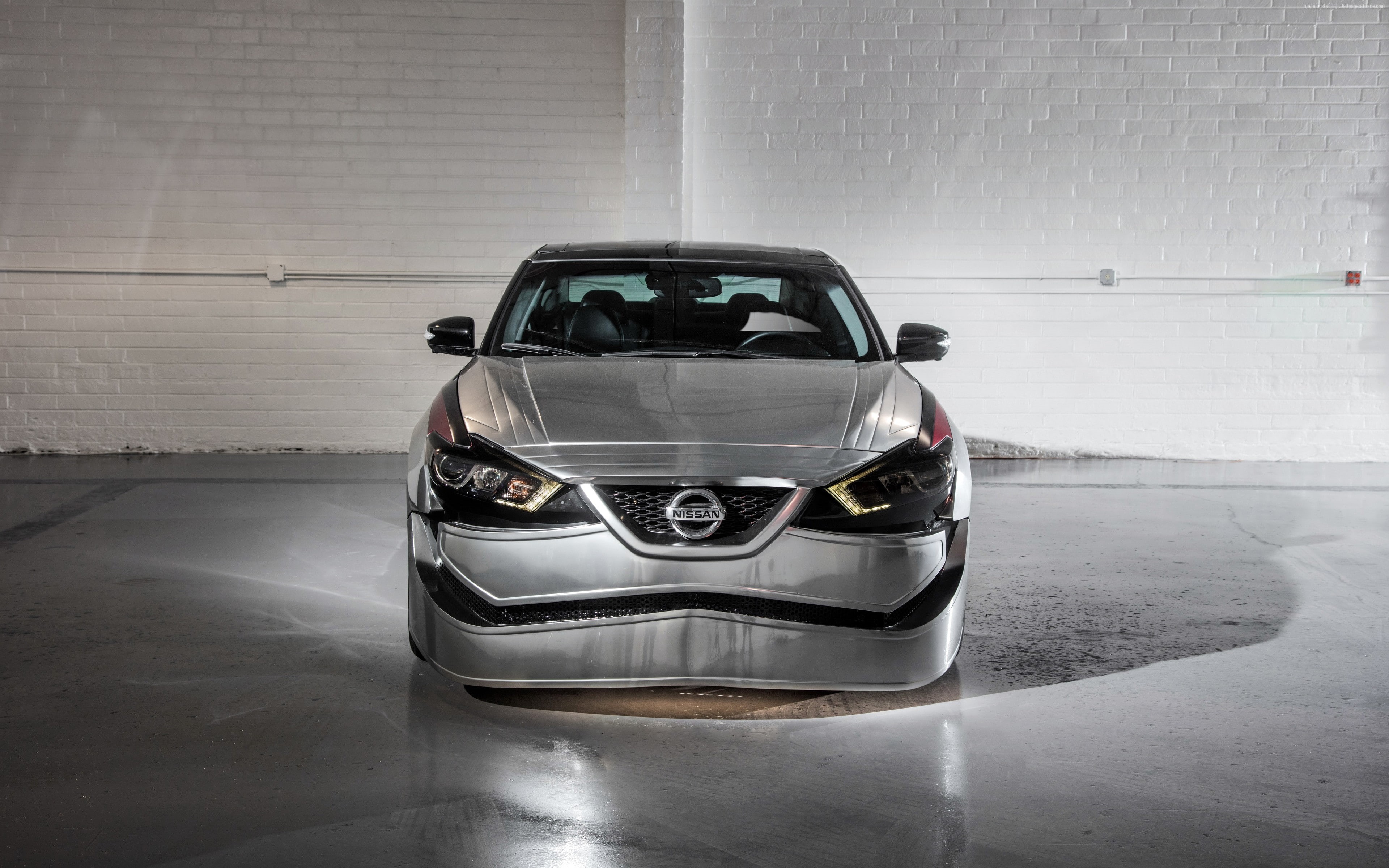 4K, Nissan Maxima Captain Phasma, wall, indoors, still life, no people, architecture, built structure, transportation, day, car, travel, garage, parking lot, HD Wallpaper