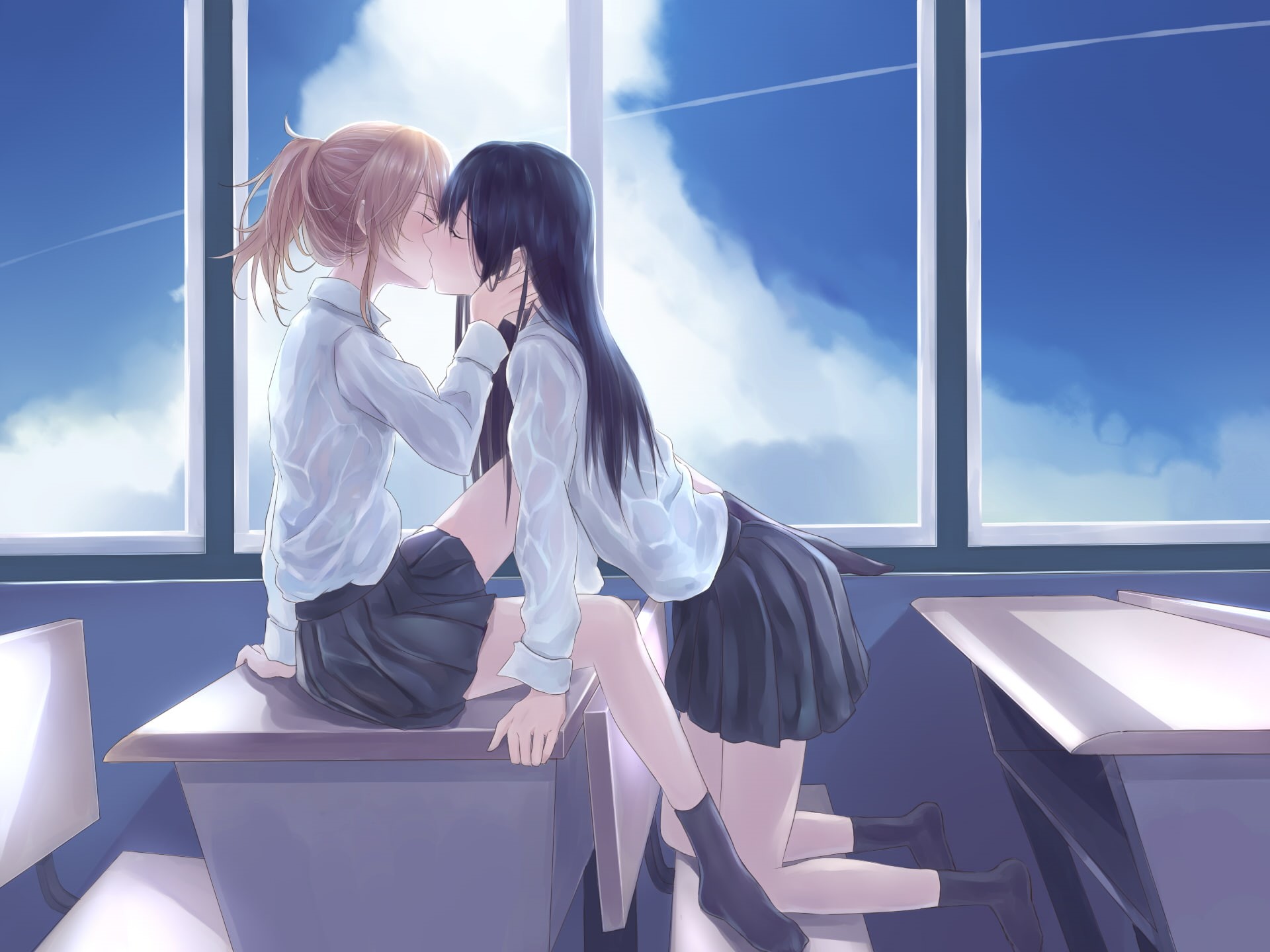 Anime, Yuzu Aihara, Citrus, Yuri, 1080P, Mei Aihara, HD Wallpaper