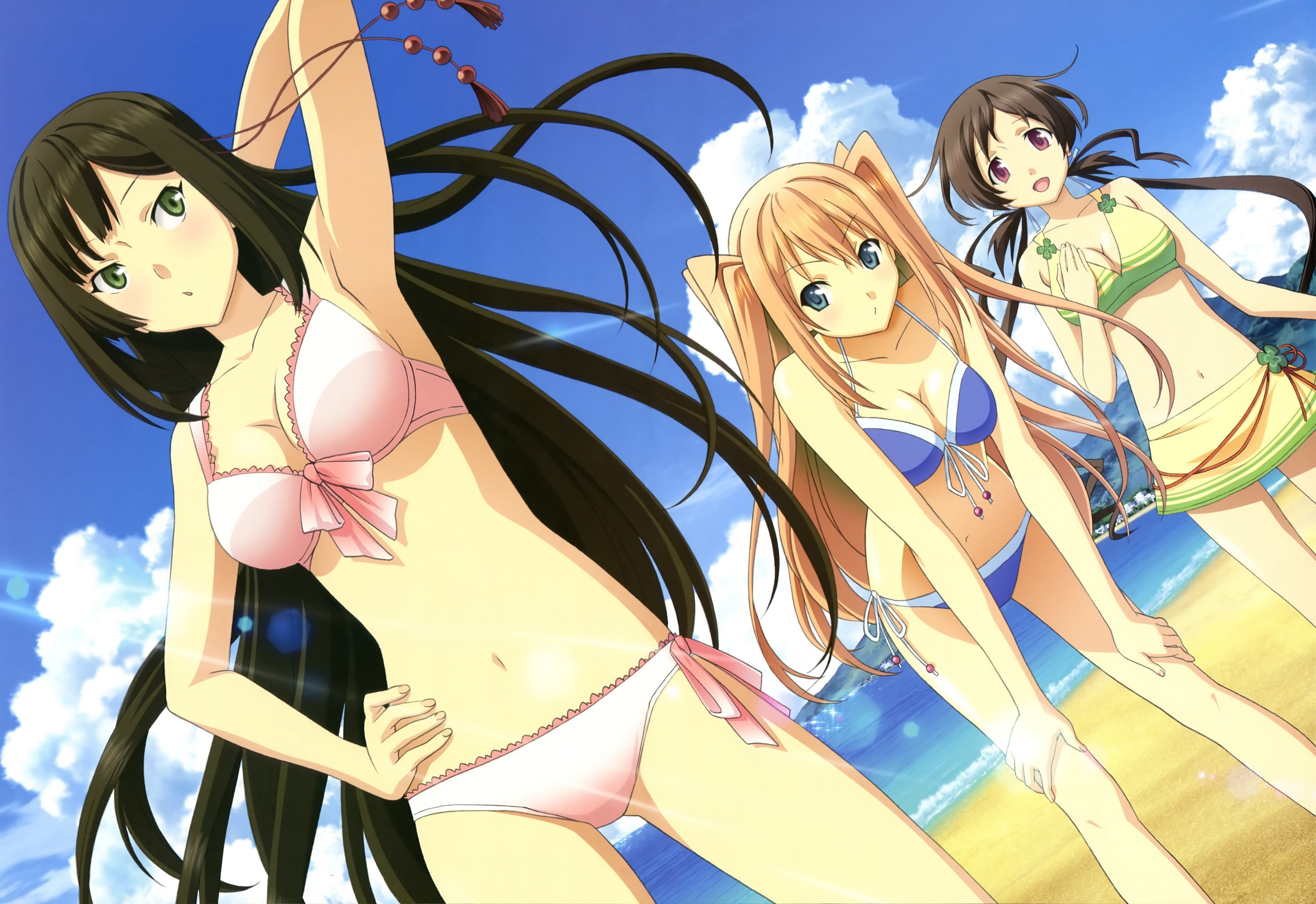 craft, art and craft, female likeness, Shinonome Satsuki, Aomi Isara, sunlight, no people, still life, human representation, nature, anime girls, blue, HD Wallpaper