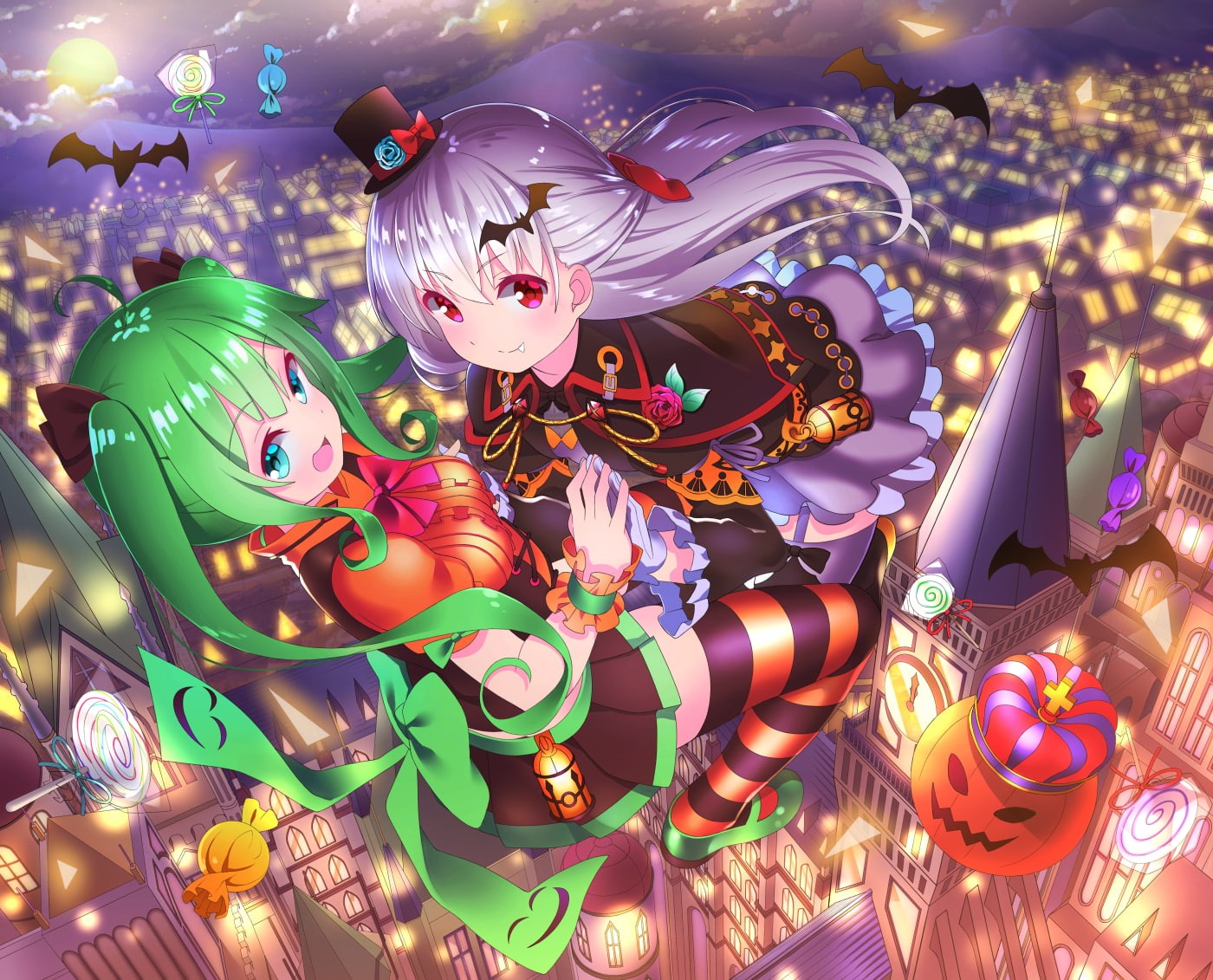 animal representation, toy, lollipop, pumpkin, candies, no people, hair bows, amusement park, aqua eyes, clouds, inflatable, choice, close-up, bats, crown, HD Wallpaper