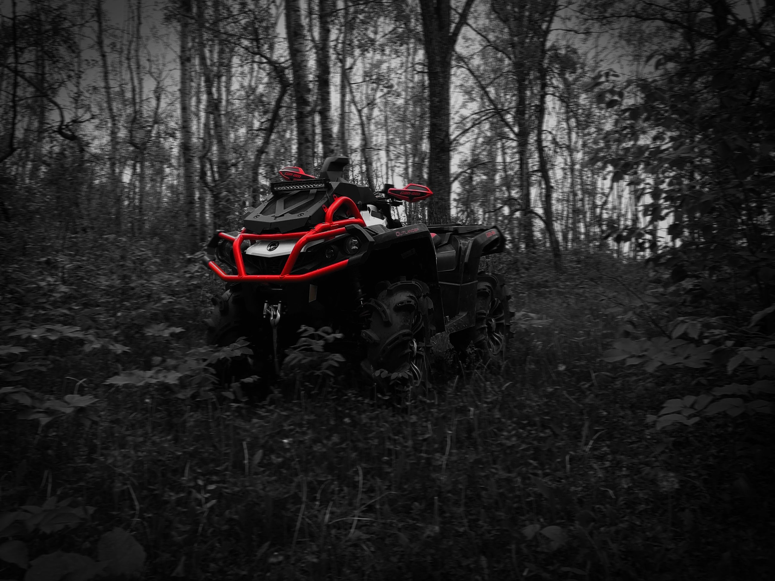 can am, quad, landscape, 2K, Outlander, brp, HD Wallpaper