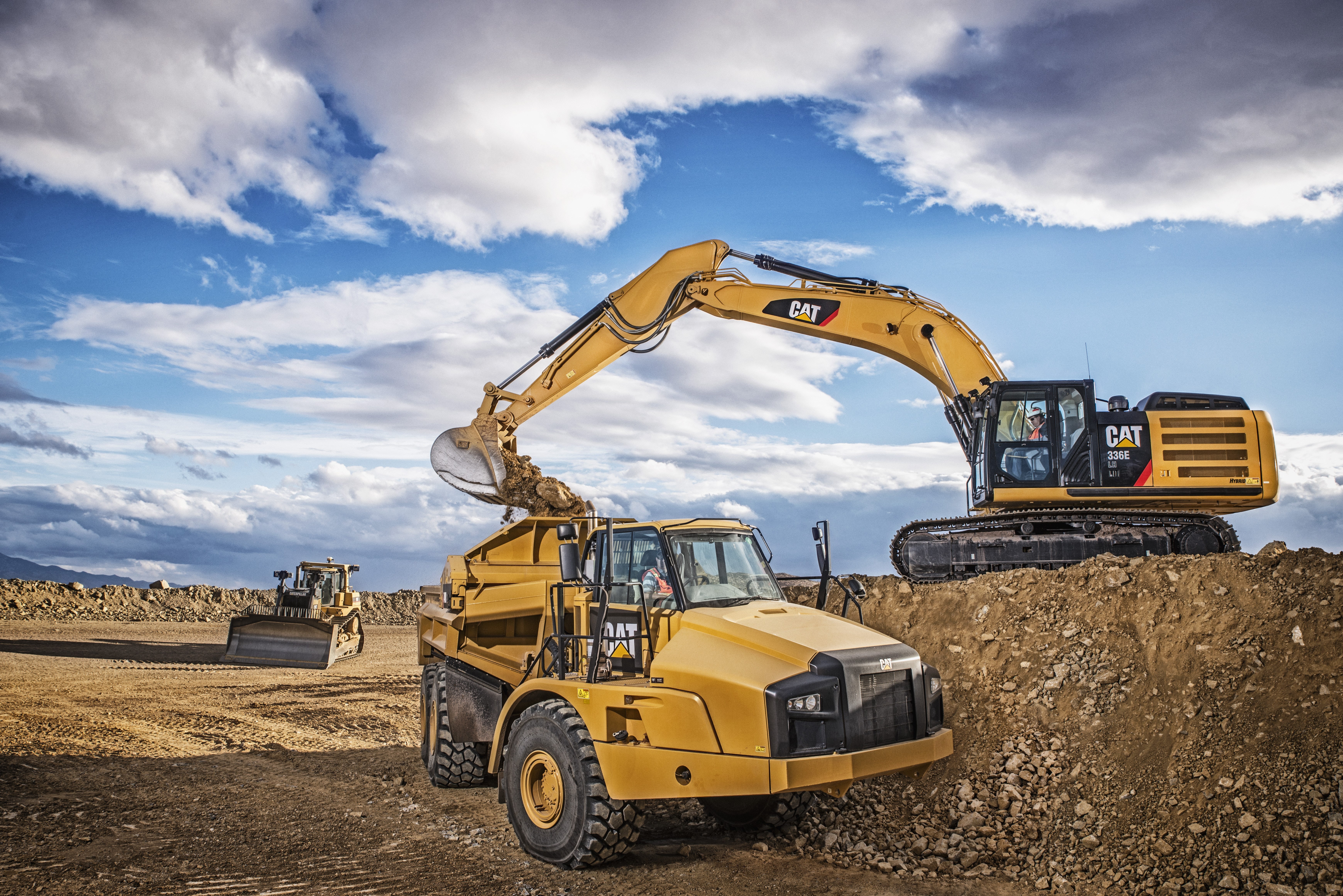 development, mode of transportation, construction industry, working, industry, yellow, digging, earth mover, land, industrial equipment, land vehicle, machinery, HD Wallpaper