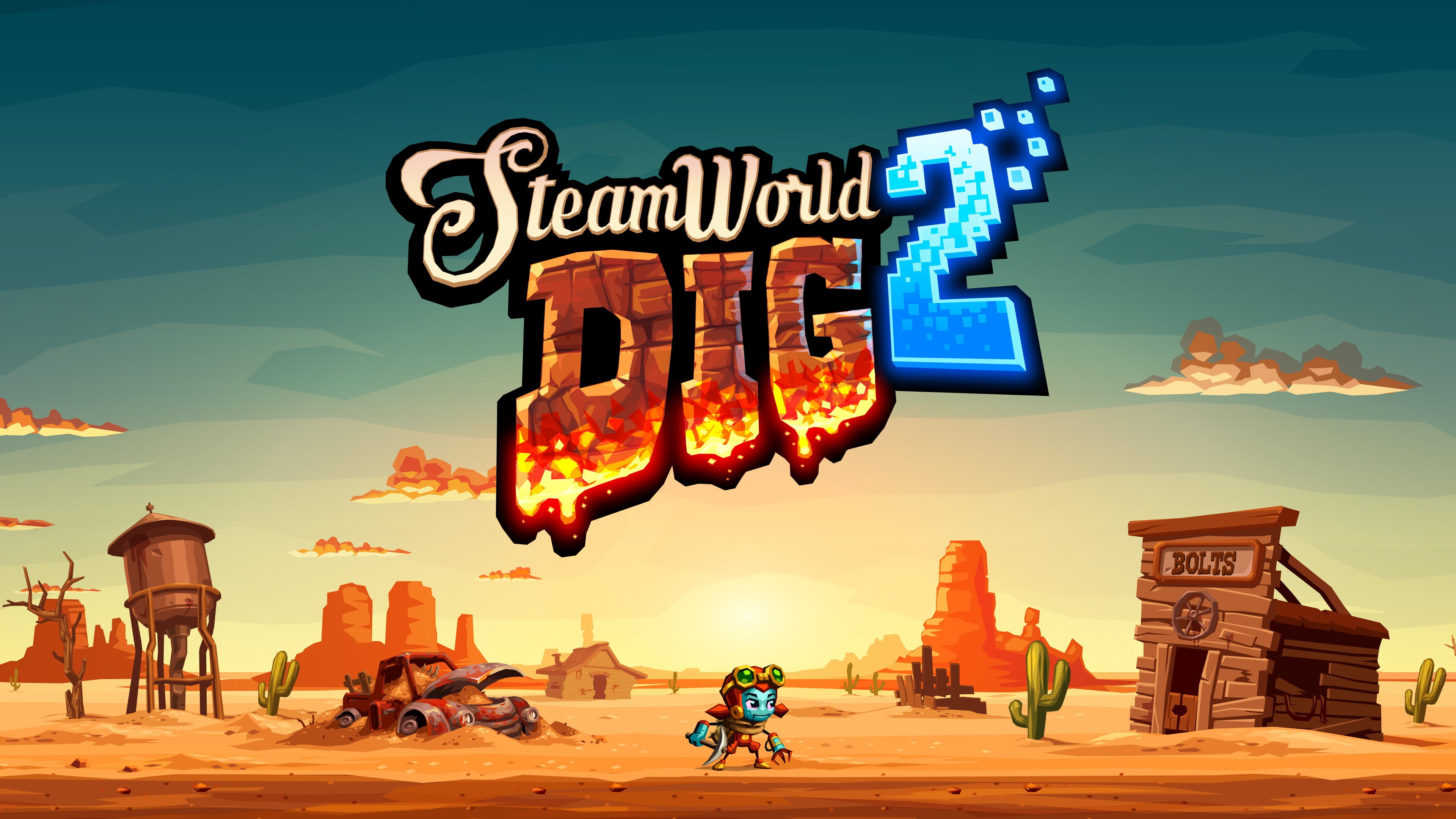 Nintendo Switch, PlayStation 4, 4K, SteamWorld Dig 2, Linux, 4K, PC, HD Wallpaper
