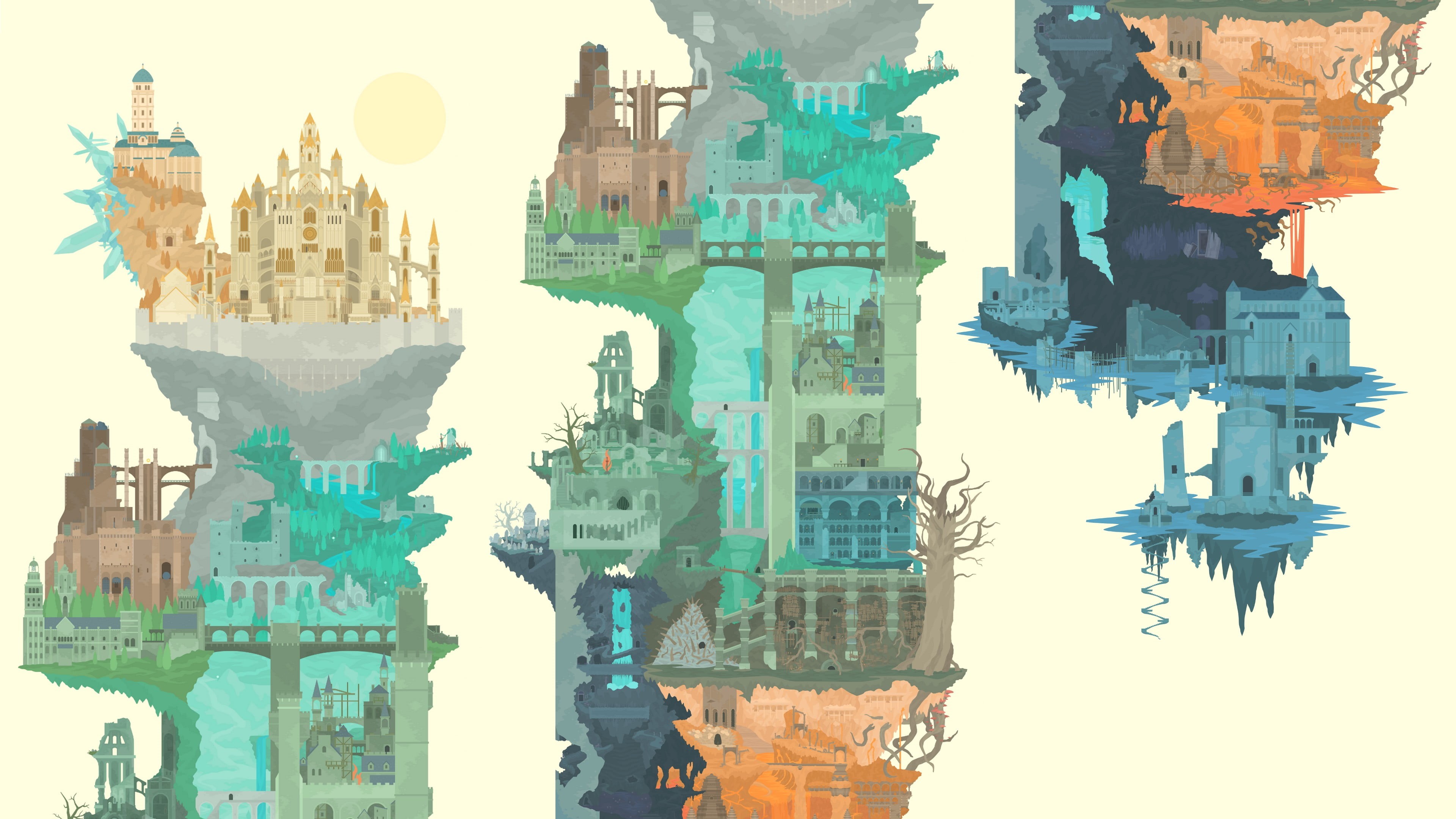 vector art, travel, abstract, building, history, sculpture, color, ornate, art and craft, city, human representation, day, no people, representation, painting, HD Wallpaper