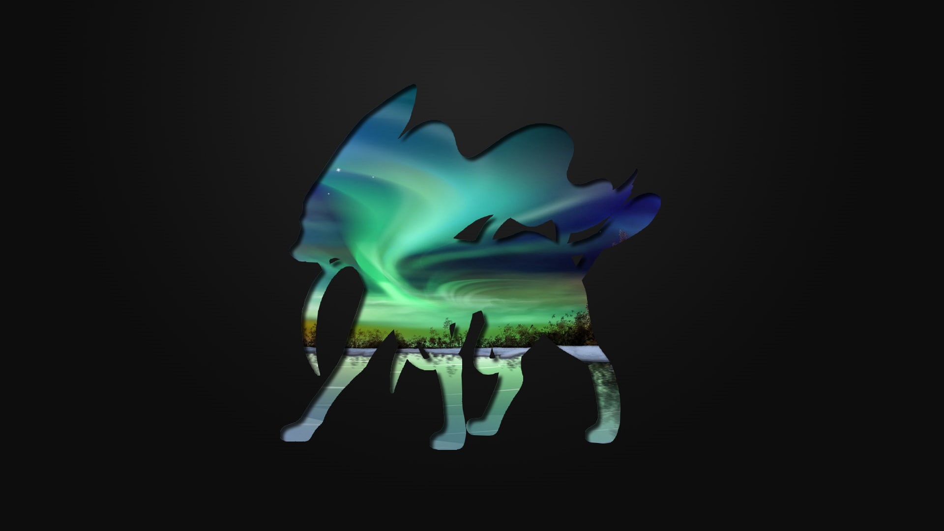 Suicune, aurorae, blue, nature, motion, heat - temperature, burning, dark, Aurora, no people, flame, glowing, sign, illuminated, fire, Pokemon Second Generation, HD Wallpaper