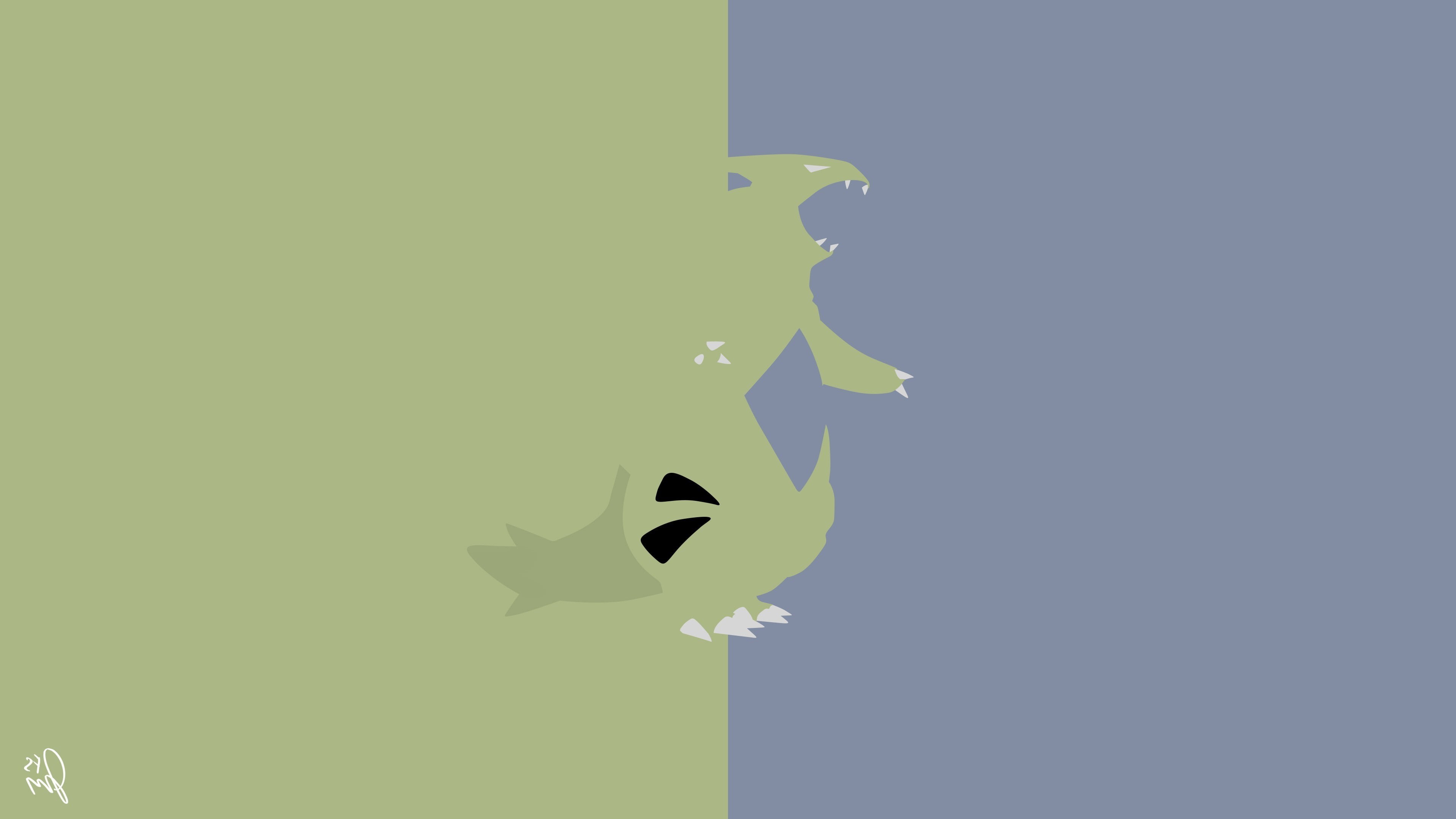 4K, tyranitar pokmon pokemon second generation minimalism, HD Wallpaper