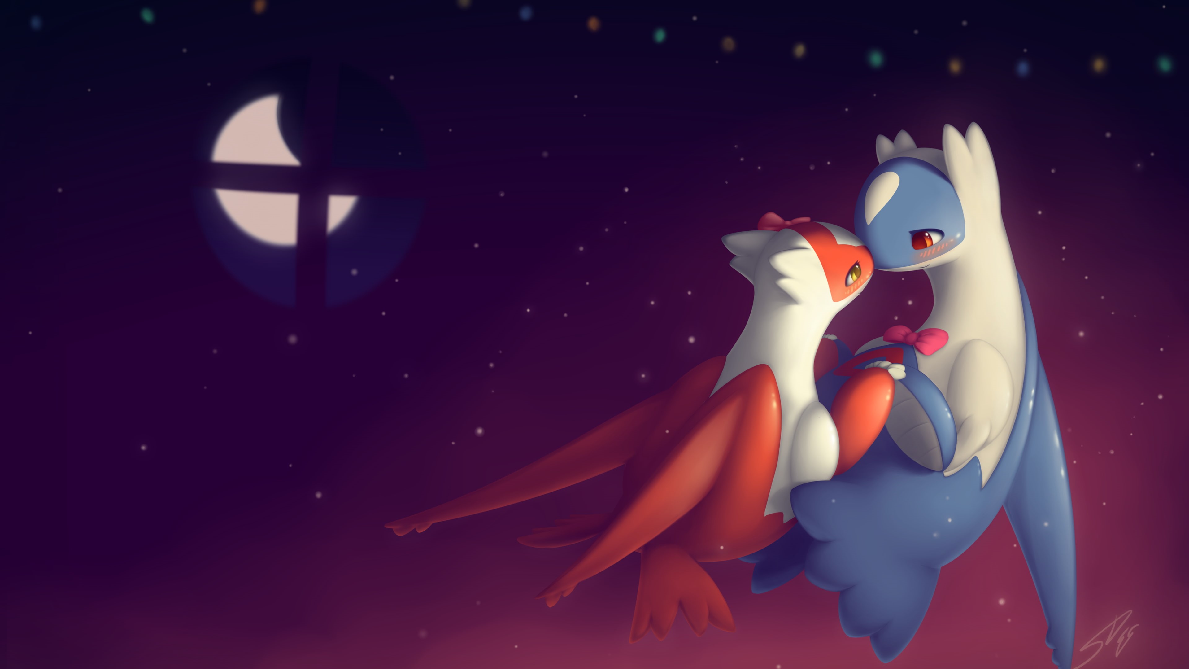Dance, Pokémon, Christmas, Latios, 4K, Latias, 4K, HD Wallpaper