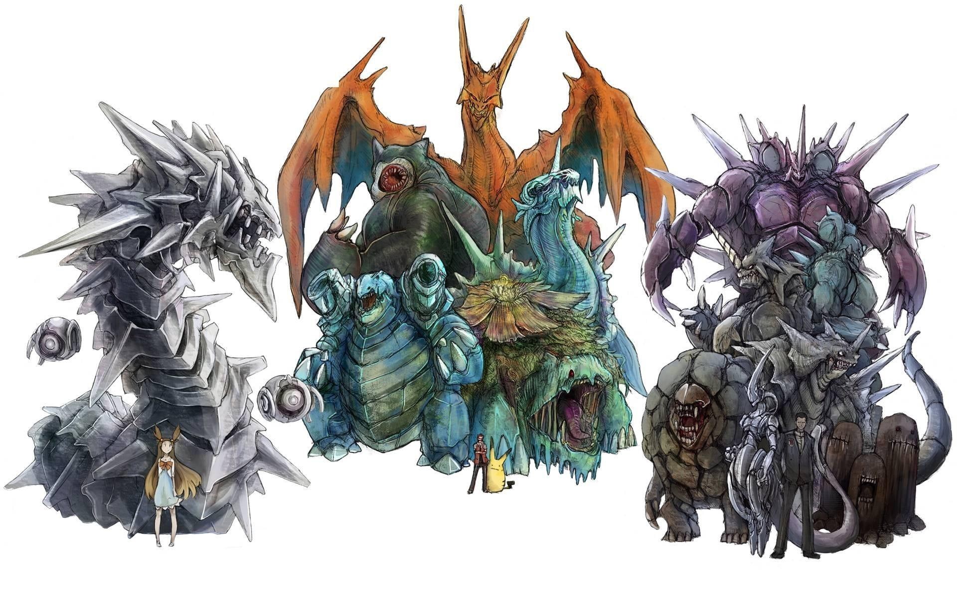 1920x1200, mutated, orange, pokemon, dragons, pikachu, golem, rhyhorn, onix, lapras, blue, blastoise, snorlax, muscle, mewtwo, 1080P, venusaur, charizard, HD Wallpaper