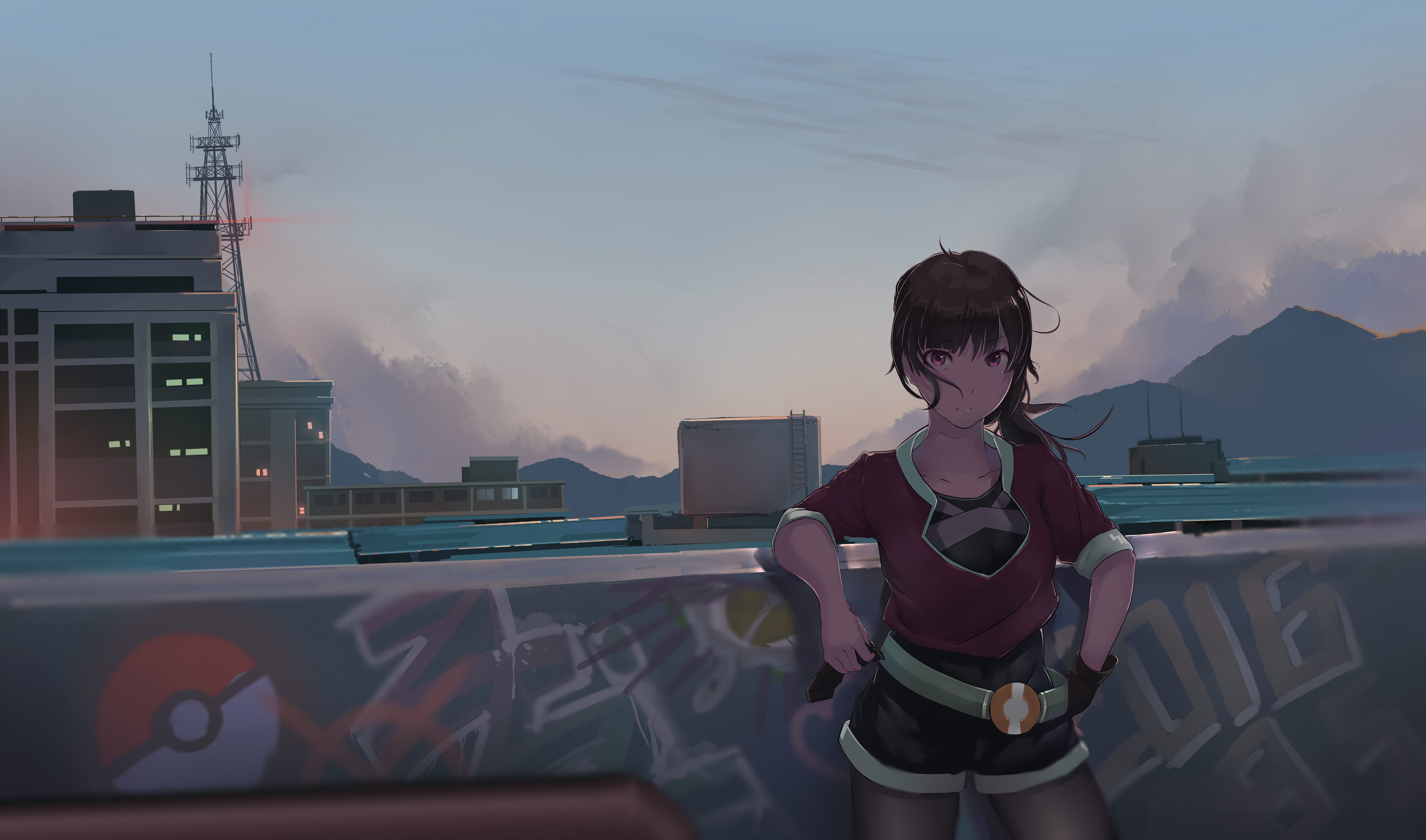 outdoors, cloud - sky, child, lifestyles, Pokémon, childhood, hairstyle, built structure, Pokemon Go, girls, casual clothing, sky, 8K, leisure activity, HD Wallpaper