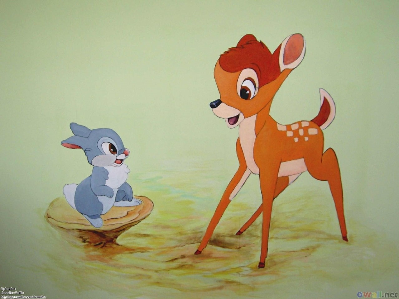 hd, deer, bambi, art, movie, thumper, movies, 720P, entertainment, bunny, friends, HD Wallpaper