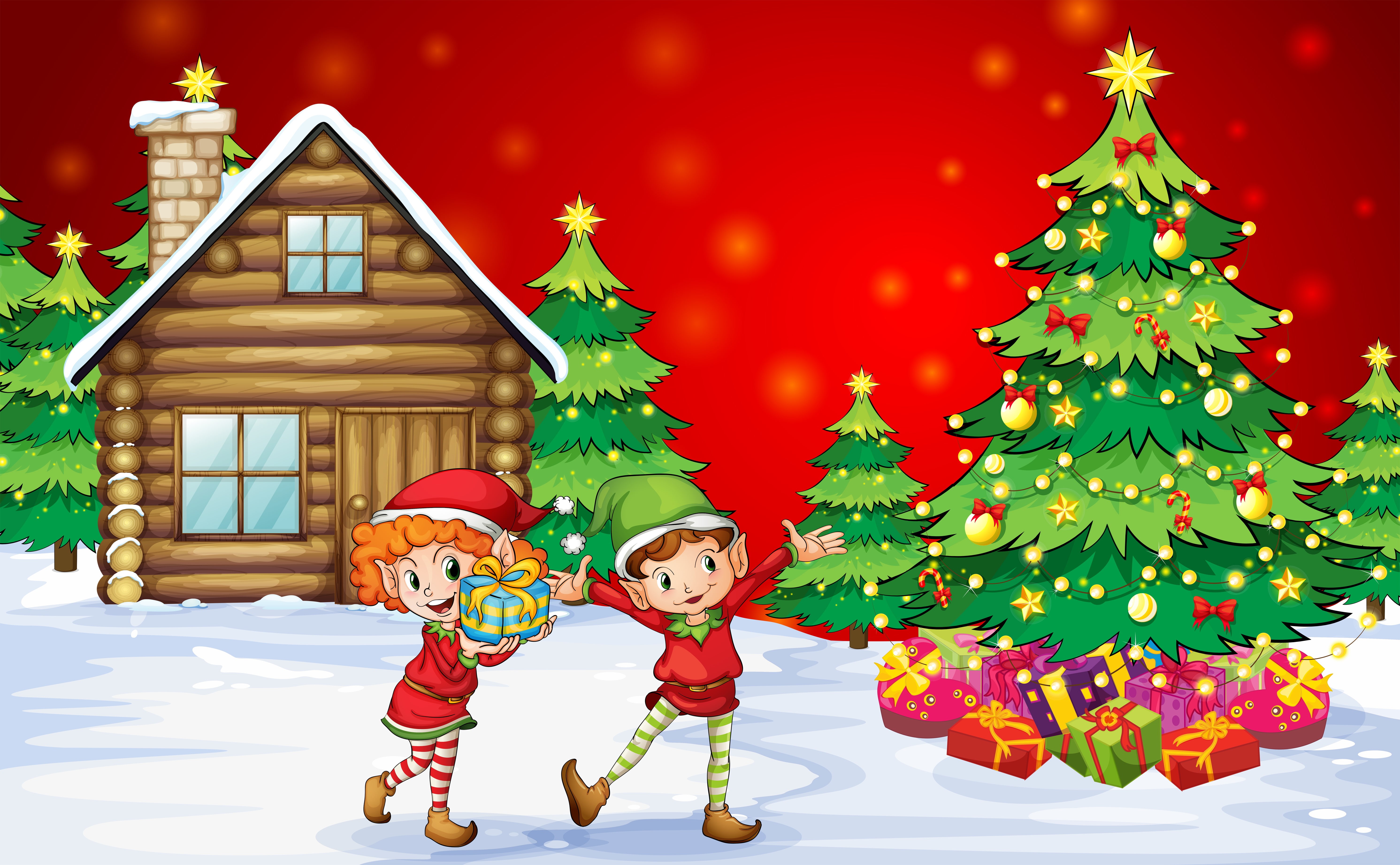 chinese new year, winter, christmas ornament, cold temperature, cheerful, season, house, child, people, gift, childhood, full length, 5K, year, beside, HD Wallpaper