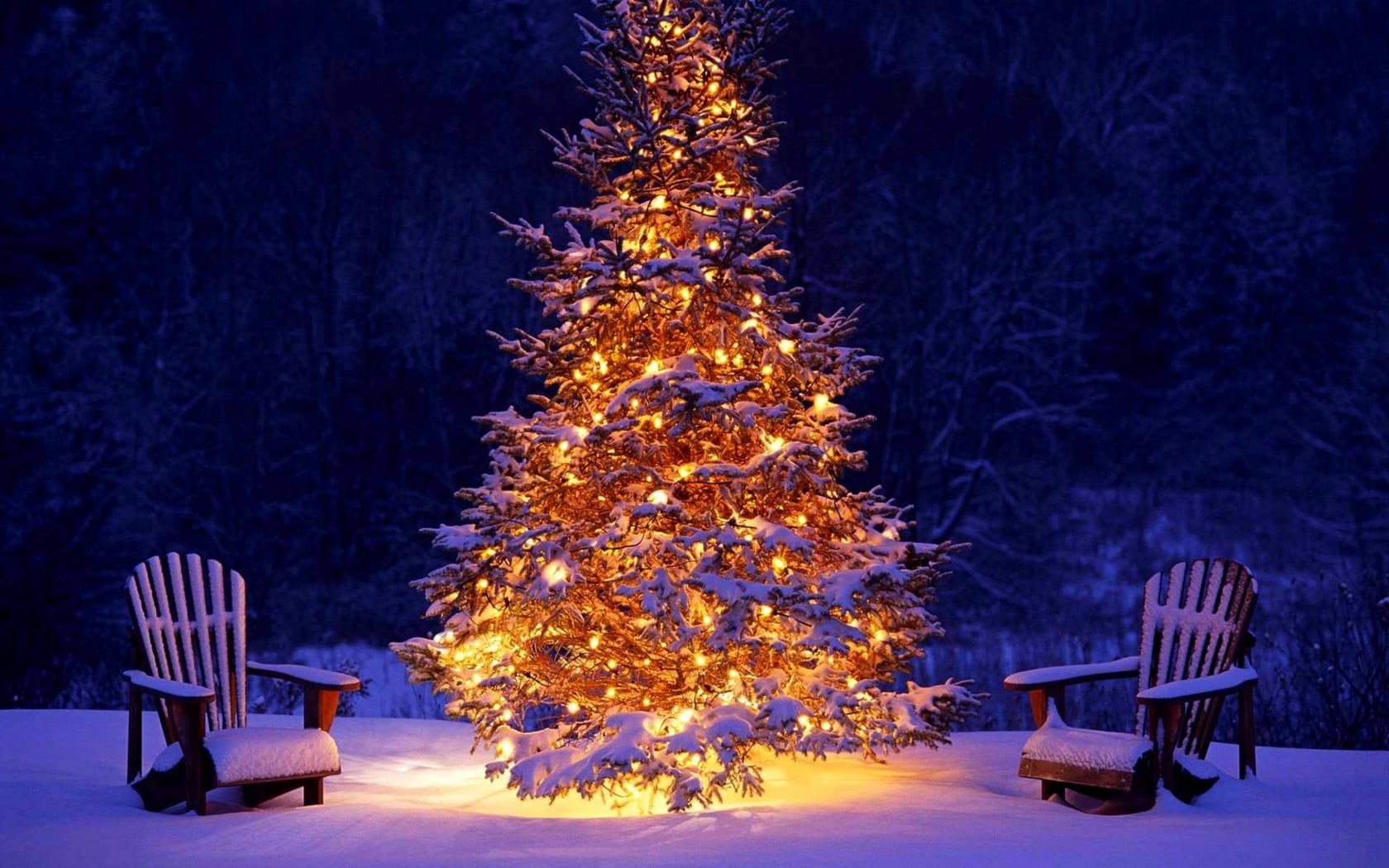 outdoors, chairs, christmas, glowing, decoration, illustration, light - Natural Phenomenon, cold temperature, winter, lighting Equipment, 720P, celebration event, HD Wallpaper