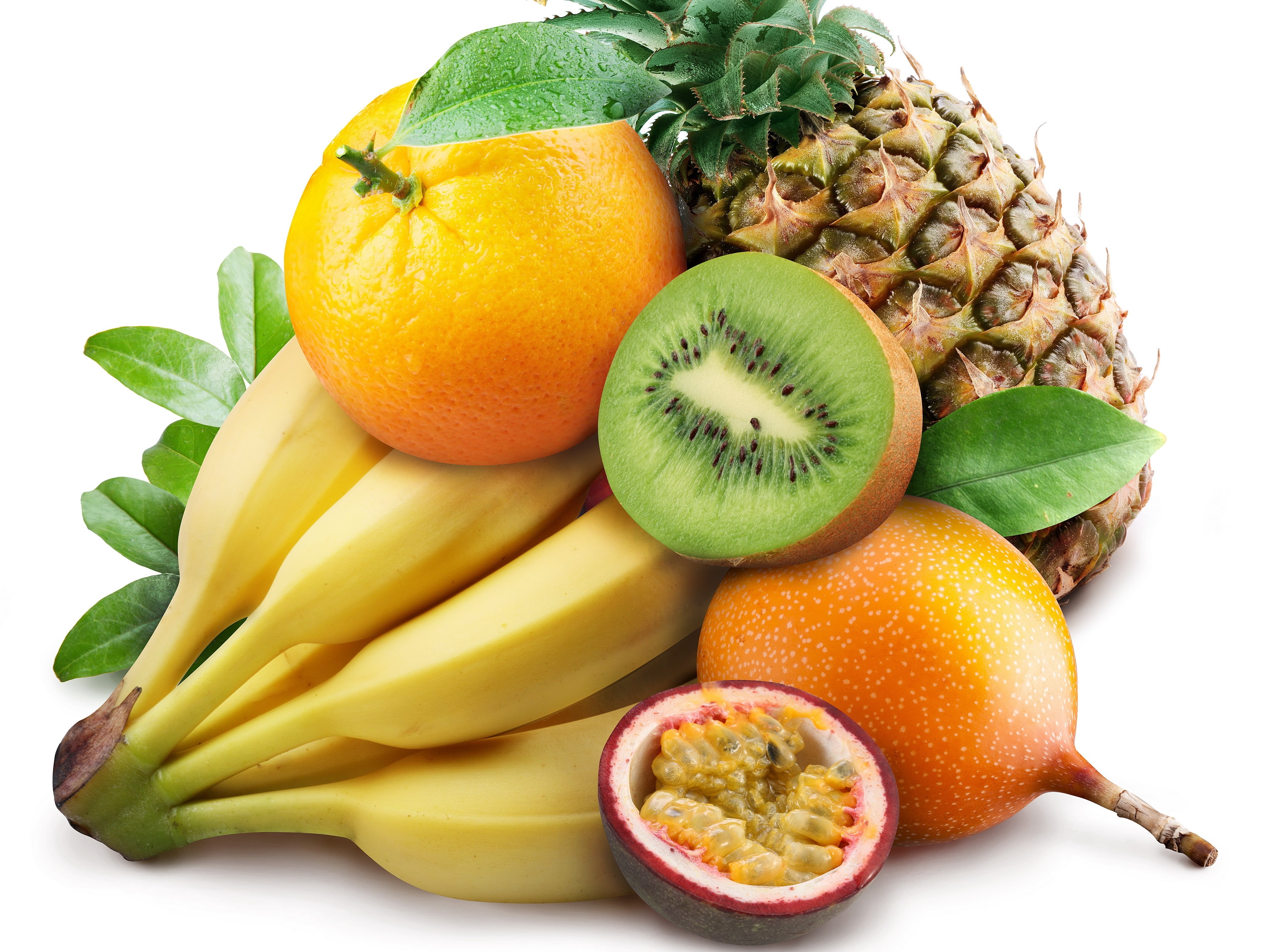 isolated, pineapple, healthy Eating, kiwi - Fruit, gourmet, fruit, still life, yellow, food And Drink, vitamin, kiwi, several, food, no People, healthy Lifestyle, HD Wallpaper