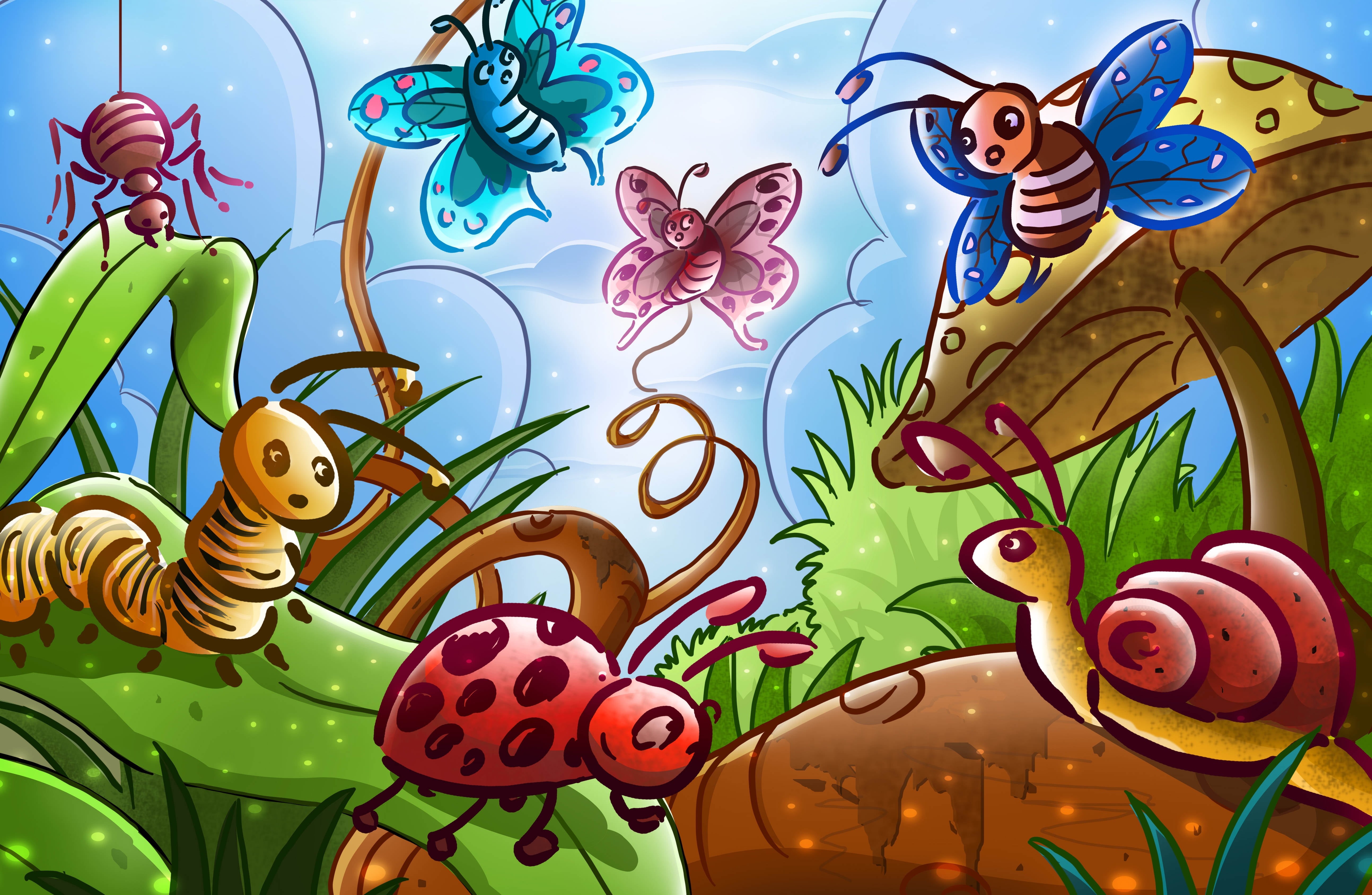 butterflies, caterpillars, image, insect, indoors, representation, full frame, underwater, choice, backgrounds, vertebrate, nature, spider, art and craft, HD Wallpaper