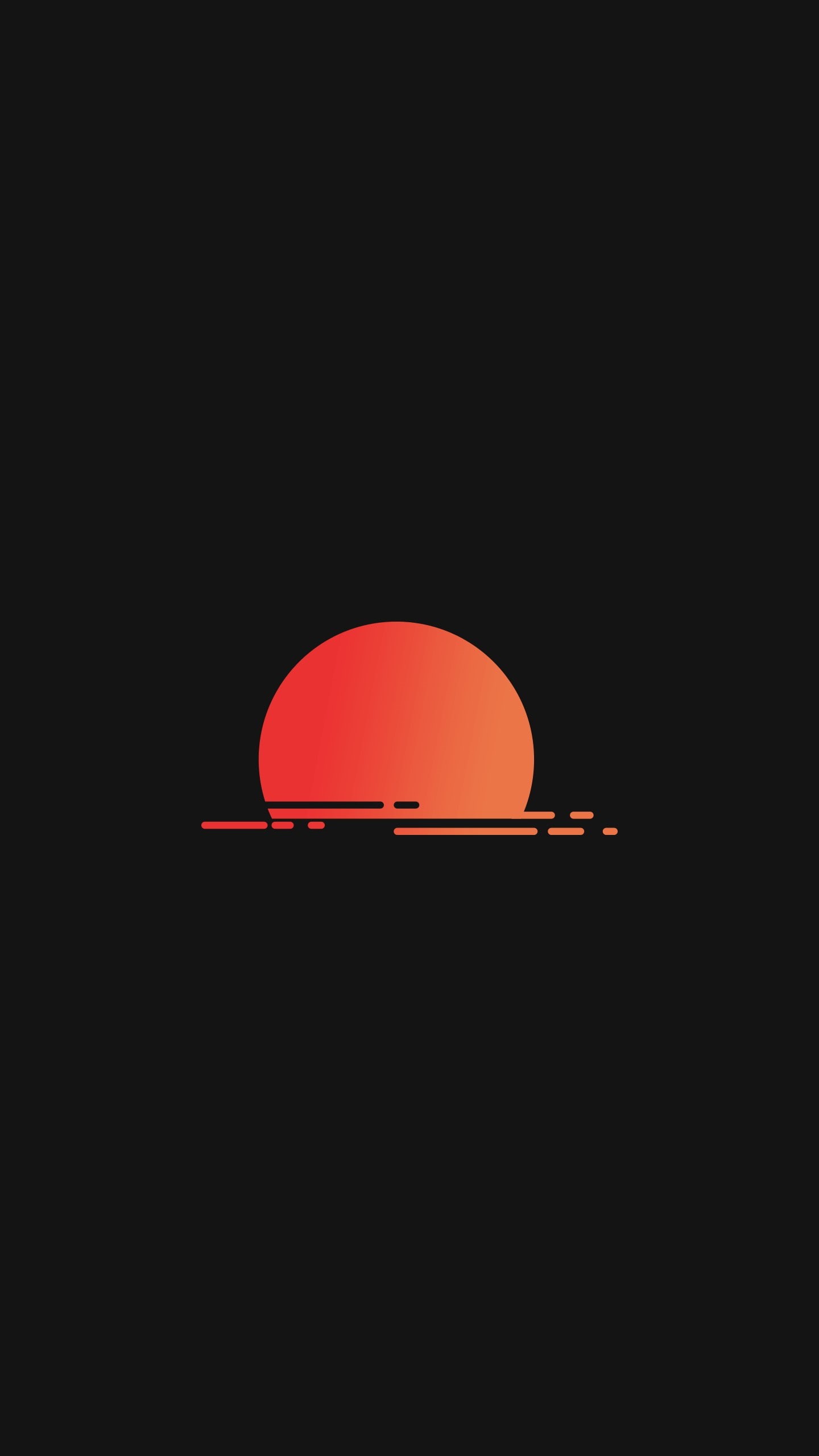 2K, sunset, black background, minimalism, Portrait Display, Phone HD Wallpaper